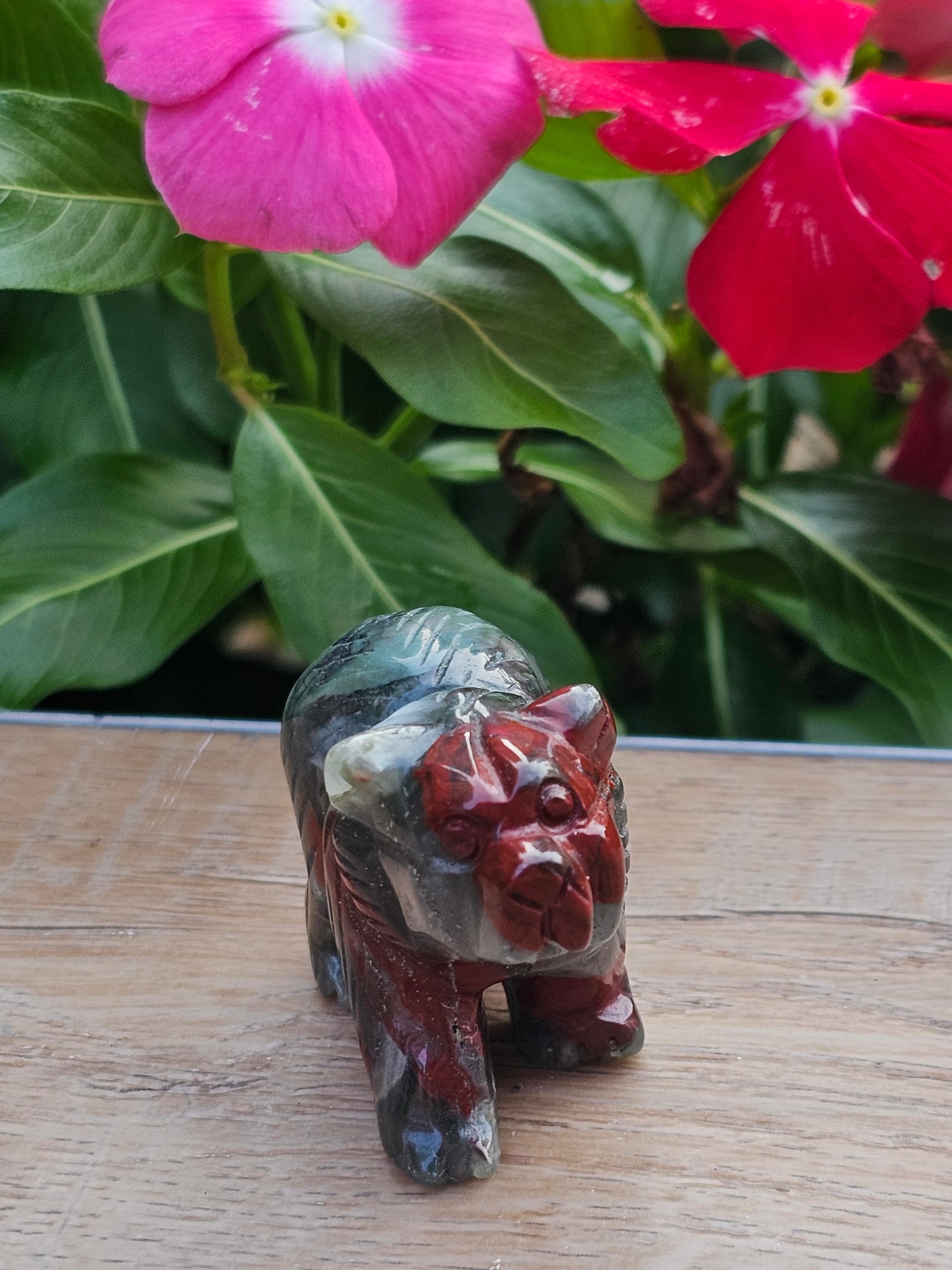 African Bloodstone Crystal Bear