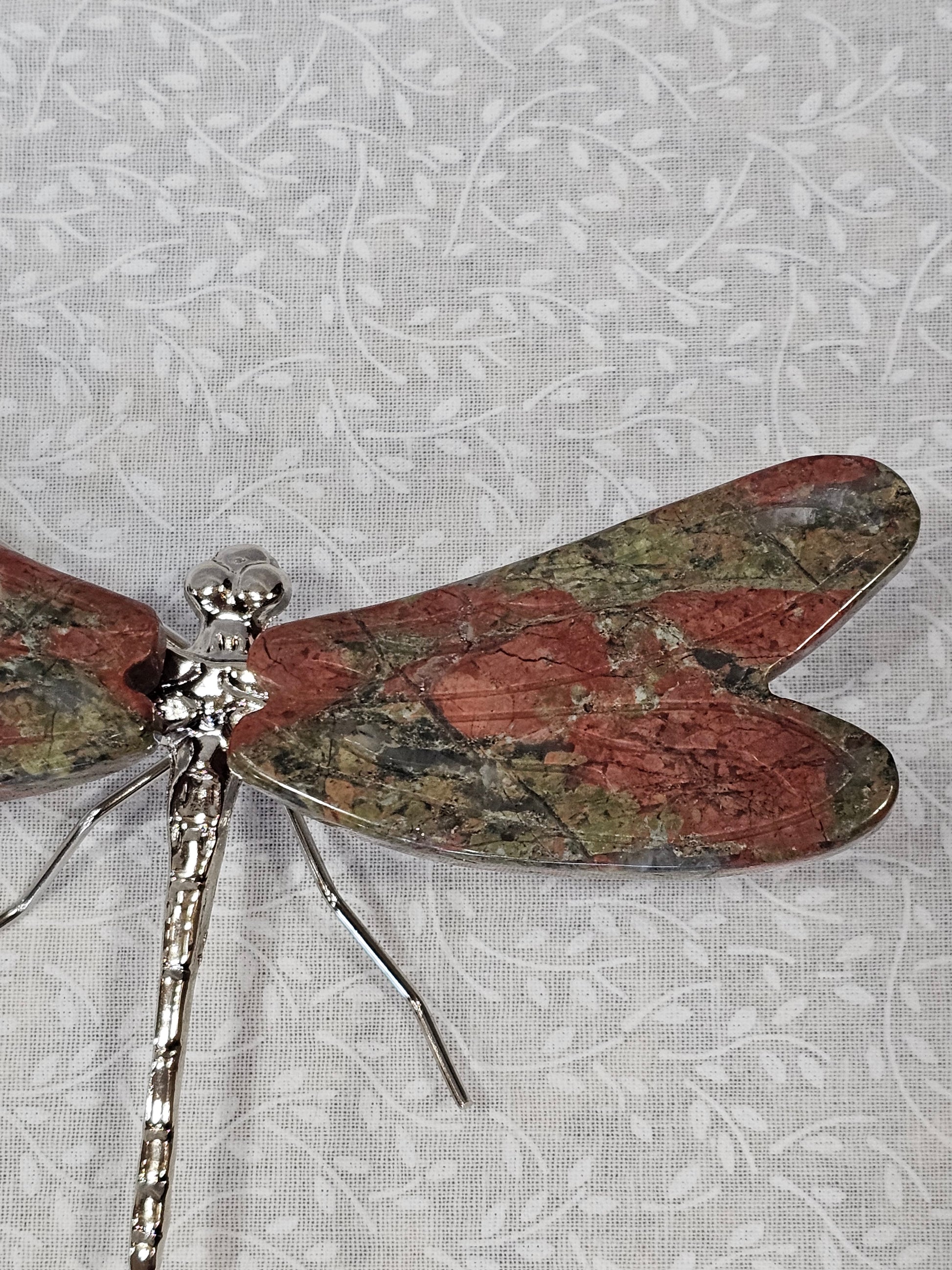 Jasper Crystal Dragonfly 5.5 Inch