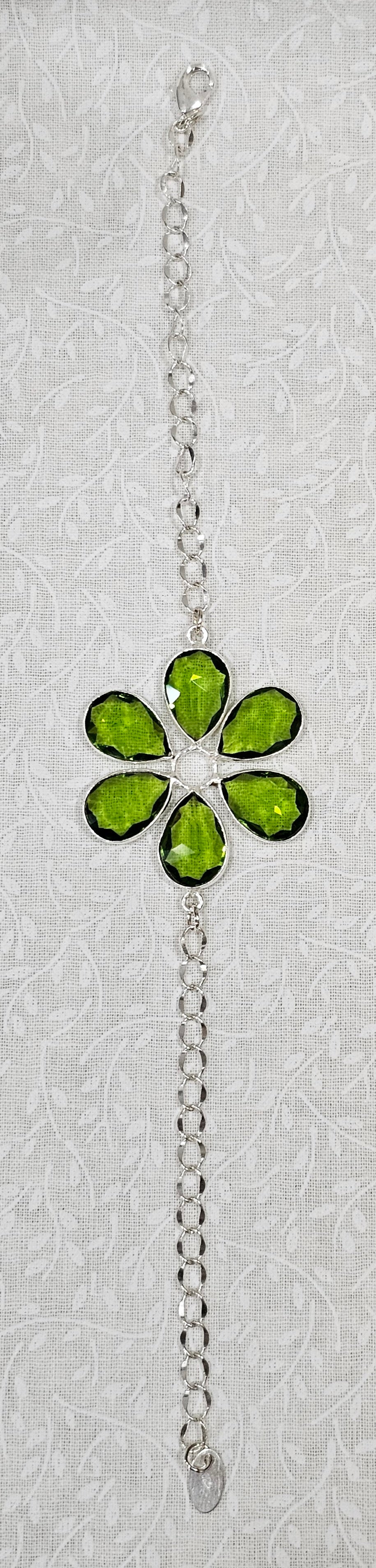 Sterling Silver Peridot Gemstone Bracelet