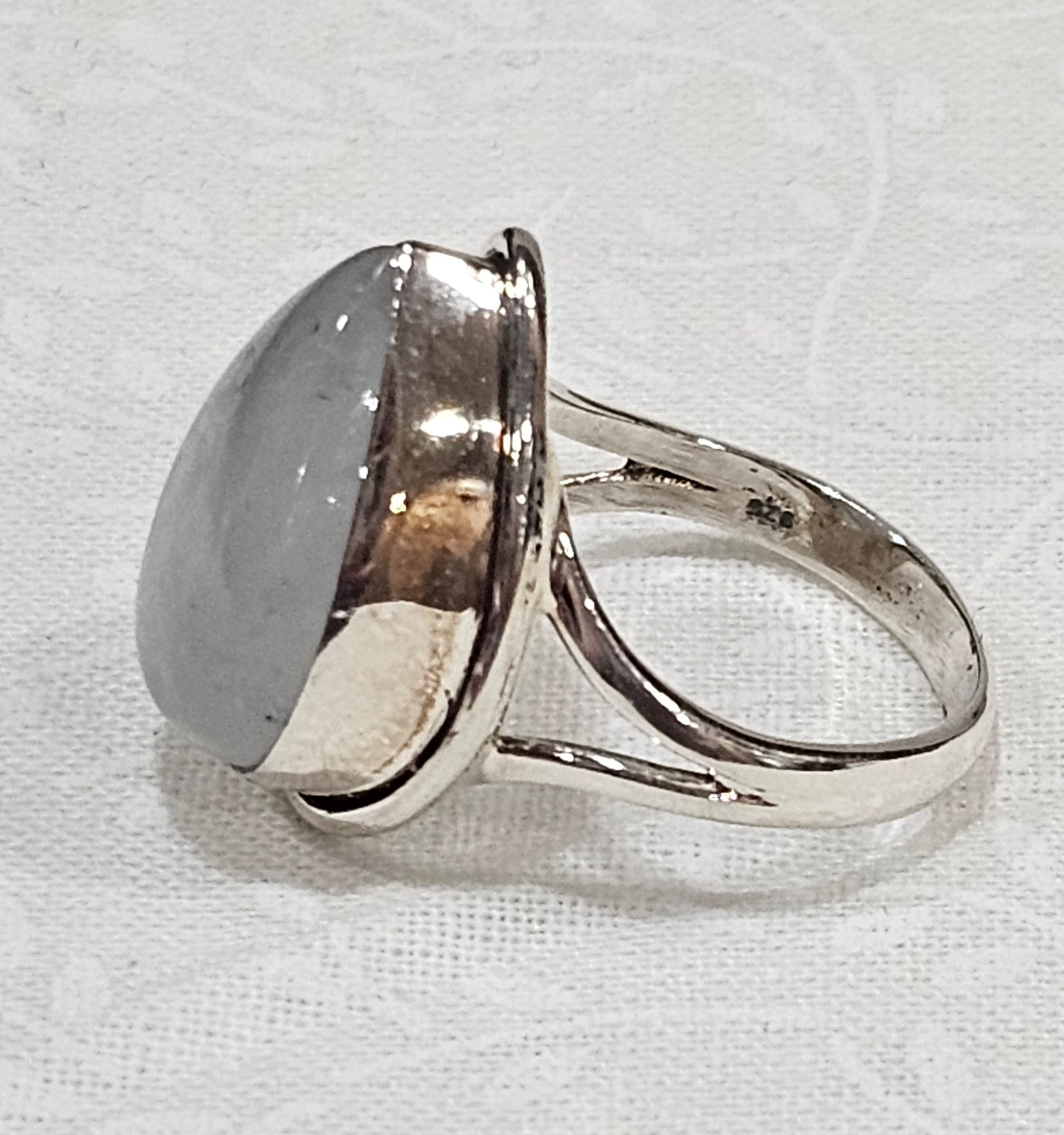 Sterling Silver Moonstone Gemstone Ring June Birthstone - Size 7