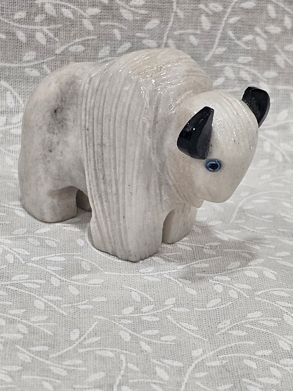 White Onyx Buffalo Crystal Figure 2.25 Inch