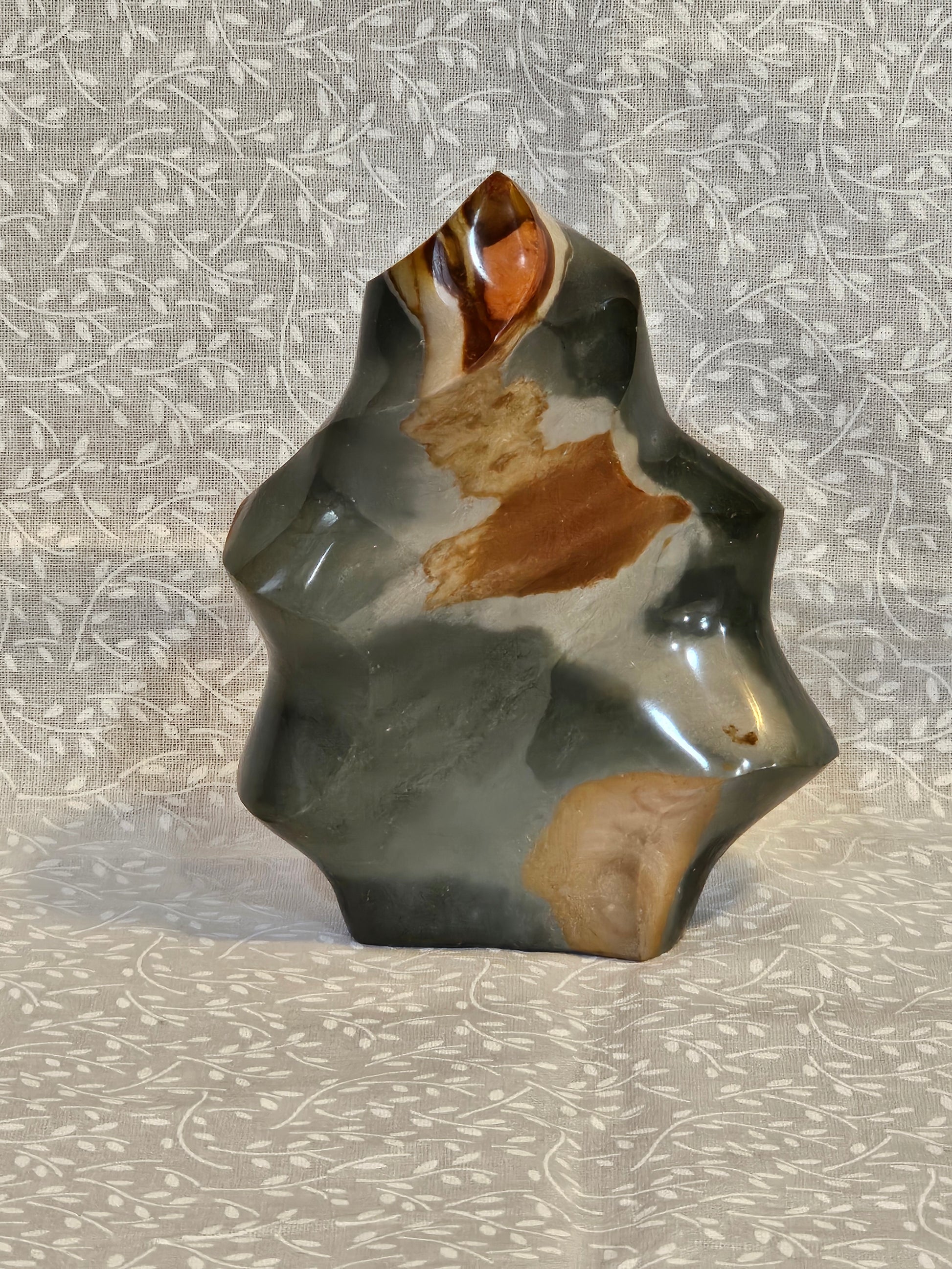 Polychrome Jasper Crystal Flame - Natural Stone