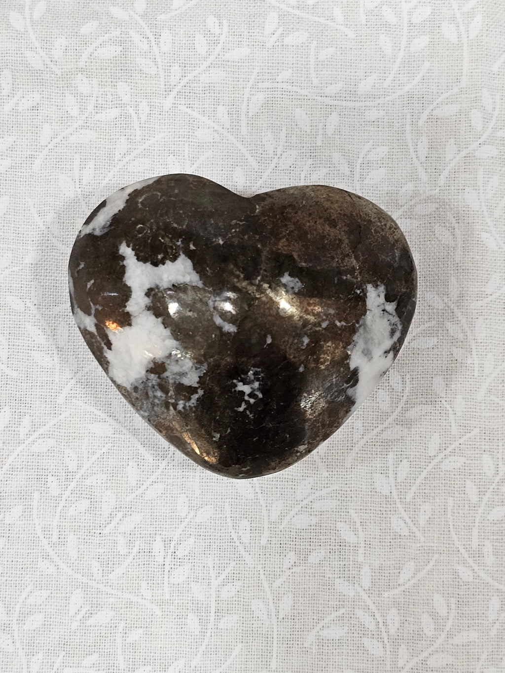 Pyrite Crystal Heart