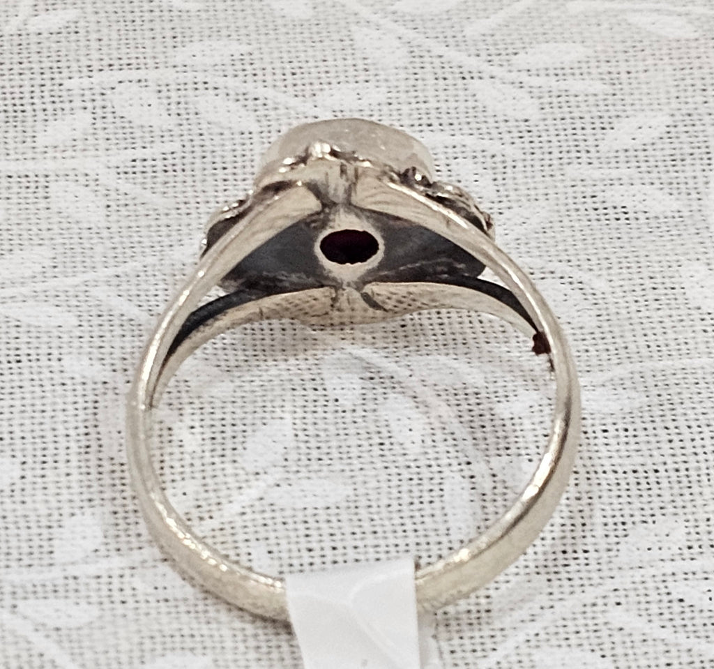 Sterling Silver Ruby Gemstone Ring 7