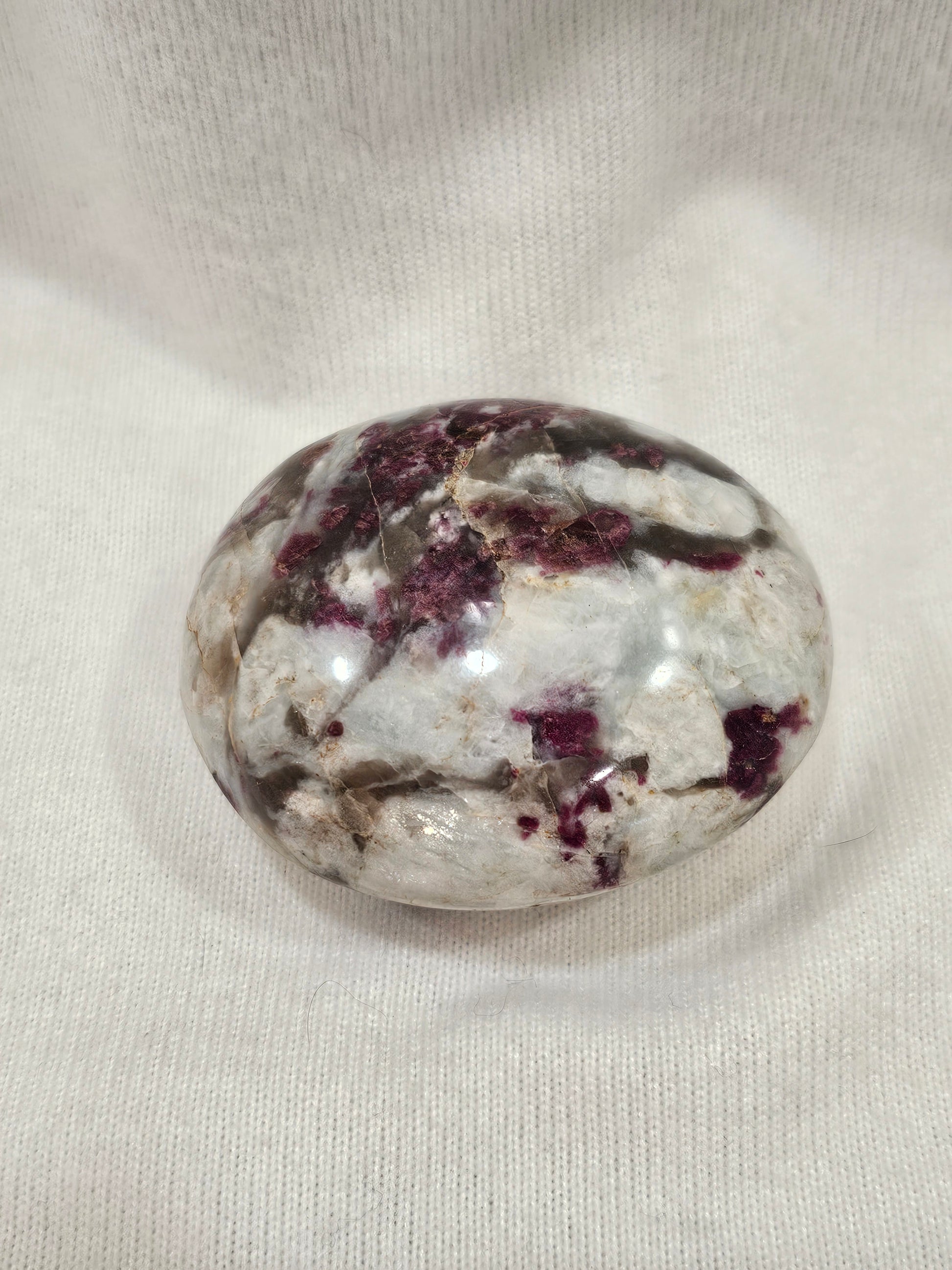 Rubellite Tourmaline Palm Stone 2¾" × 2"
