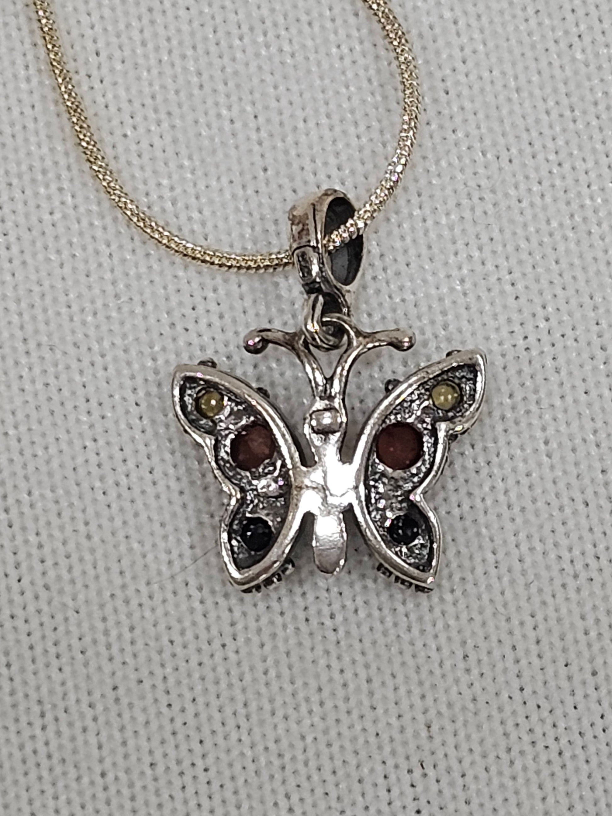 Baltic Amber Butterfly Necklace