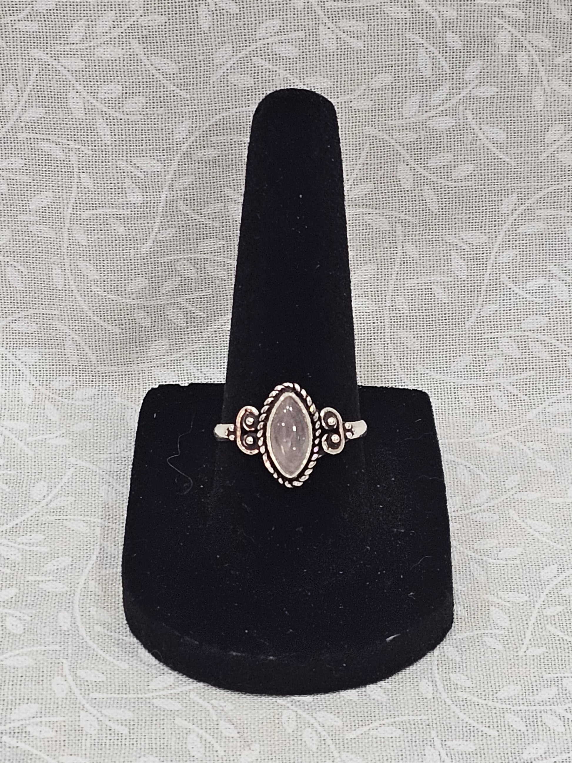 Sterling Silver Moonstone Gemstone Ring 7