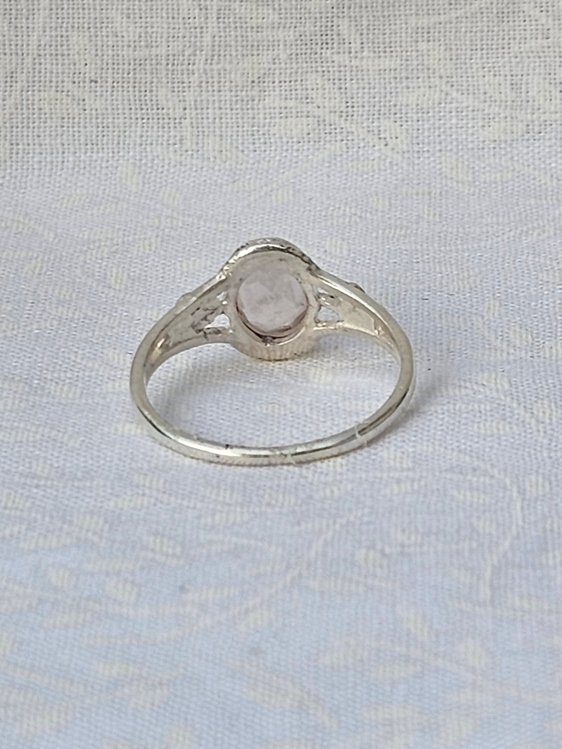 Sterling Silver Moonstone Gemstone Ring New Beginnings - Size 8