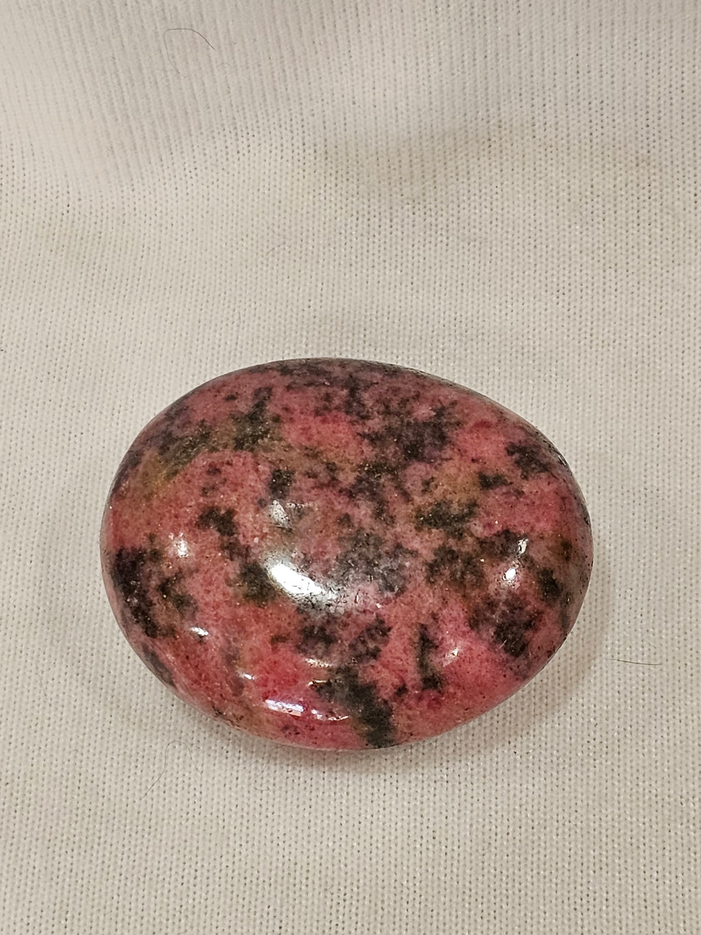 Rhodonite Crystal Palm Stone