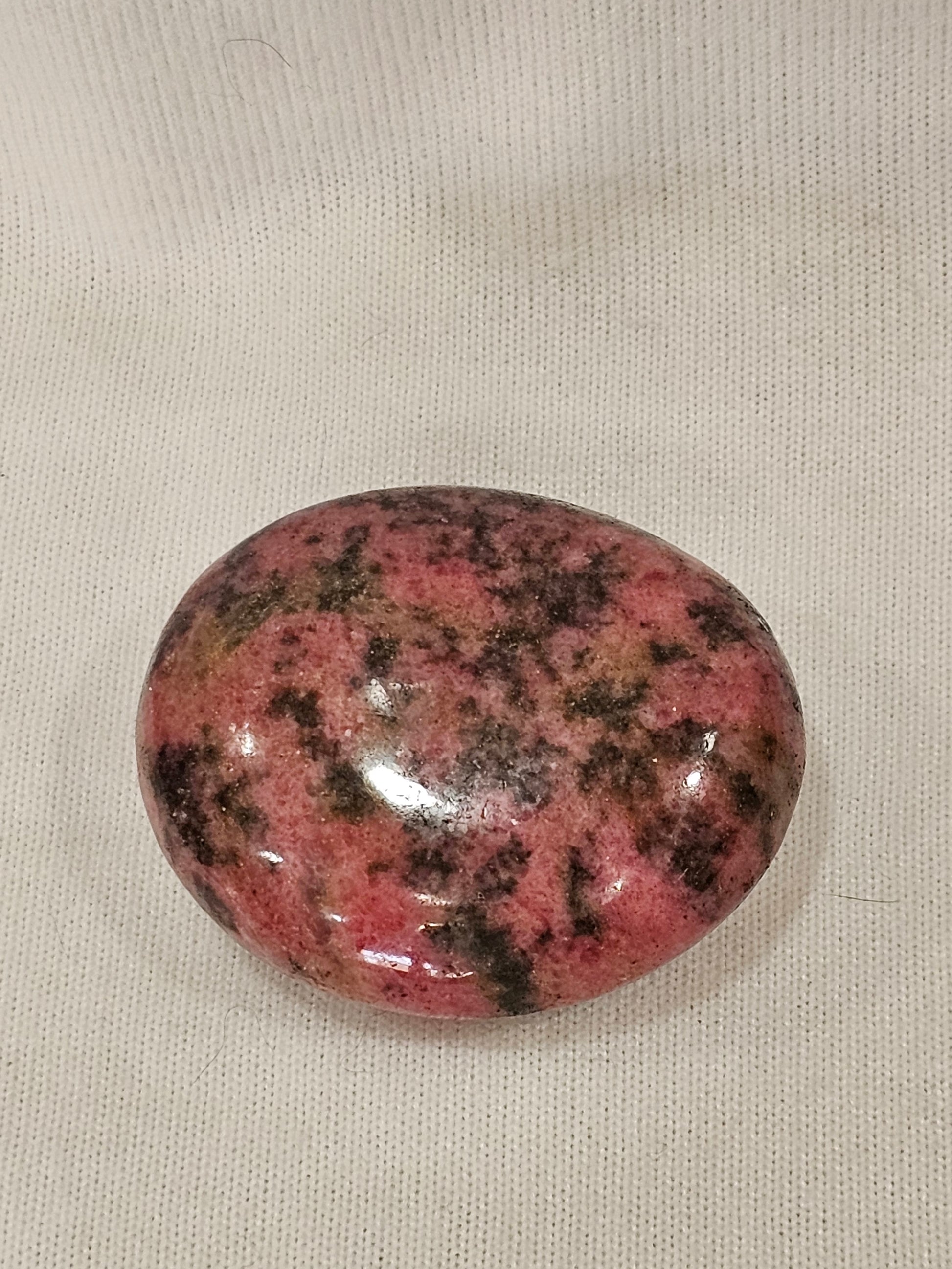 Rhodonite Crystal Palm Stone