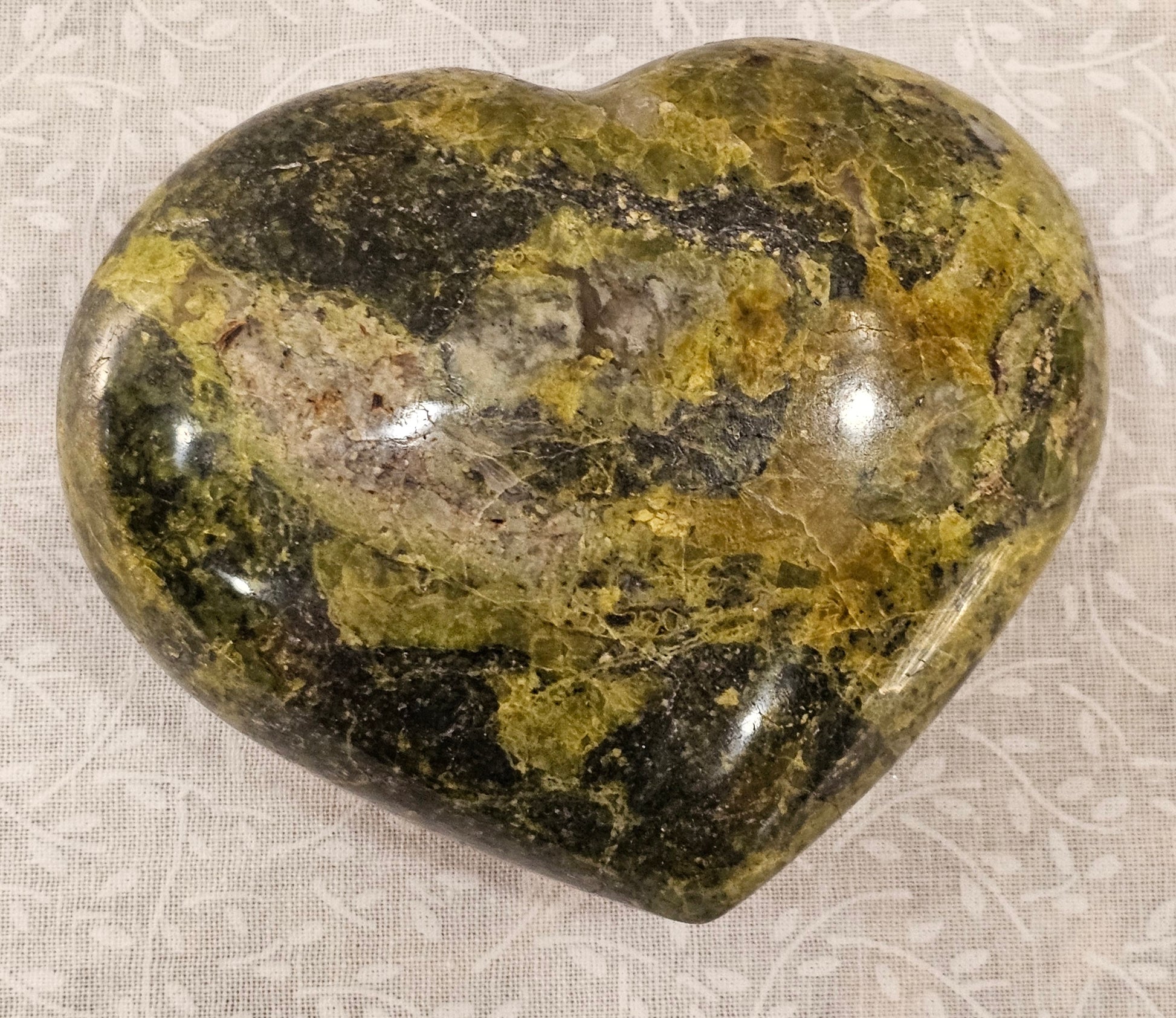 Serpentine Crystal Heart