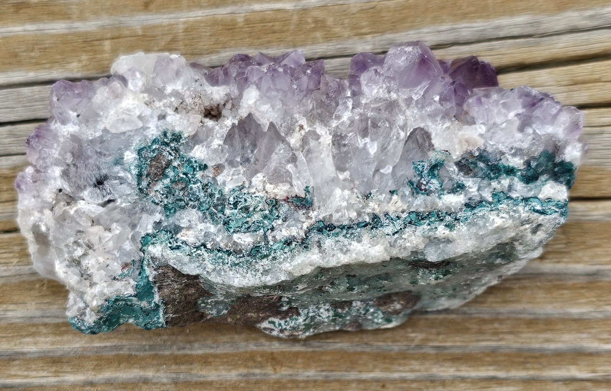 Amethyst with Quartz Raw Crystal Cluster