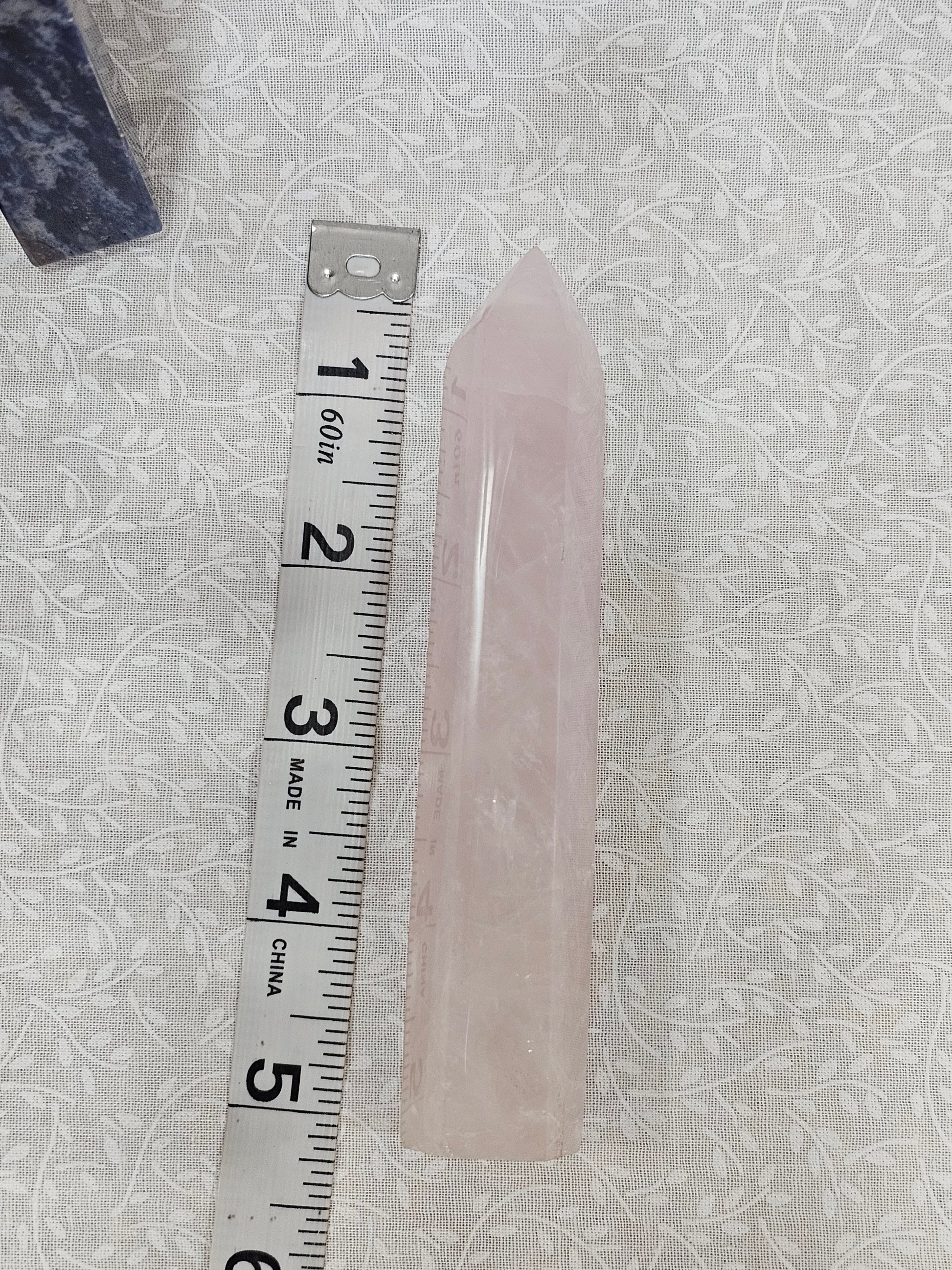Pink Quartz Crystal Tower