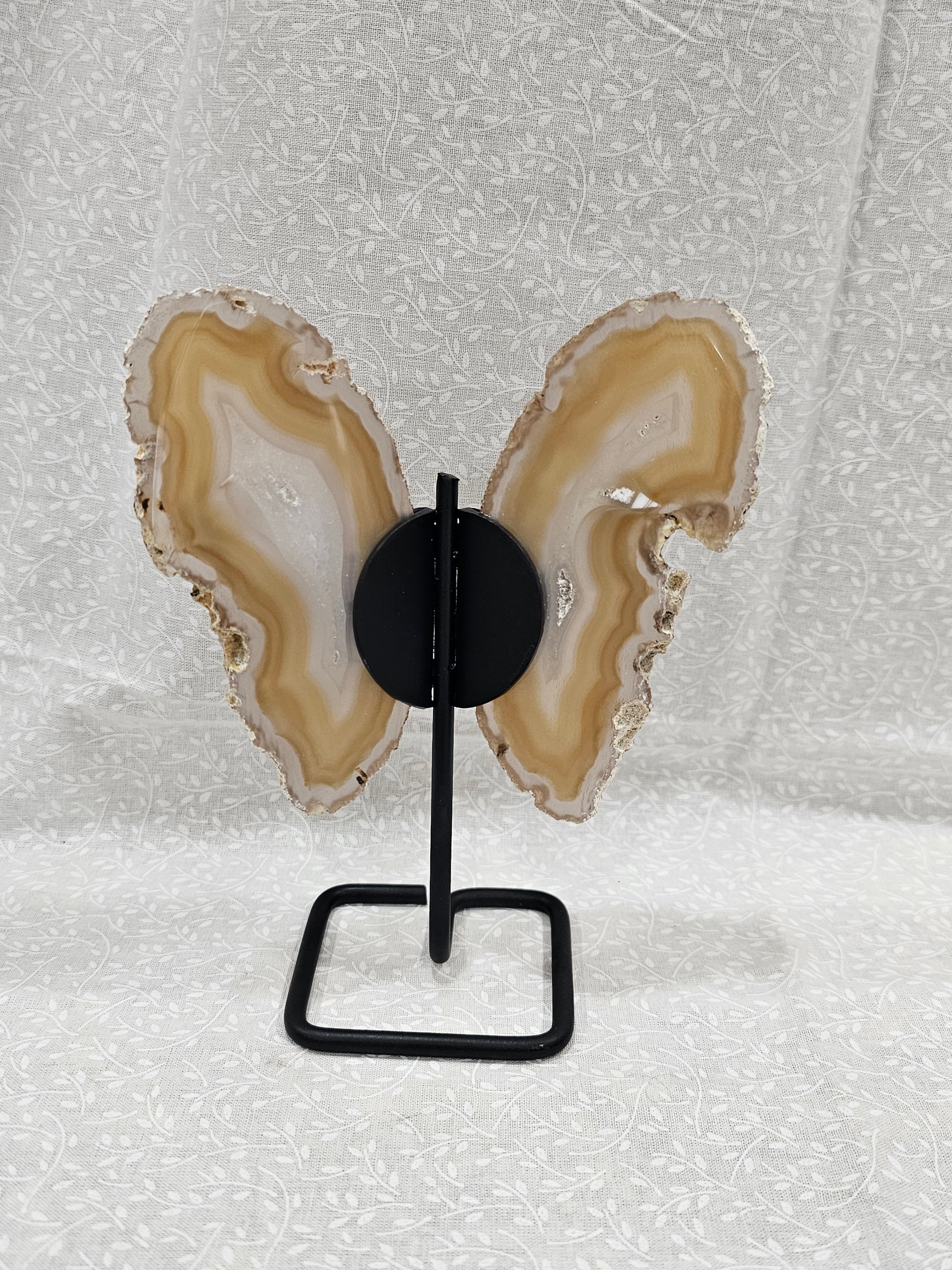 Agate Crystal Butterfly Wings on Stand