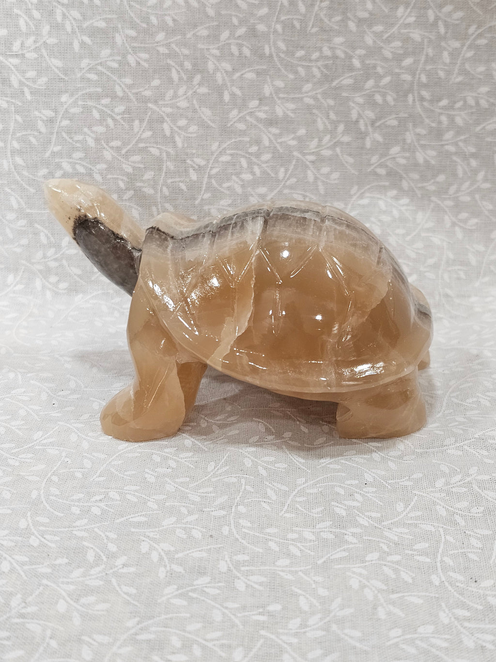 Honey Calcite Crystal Turtle 5 Inch
