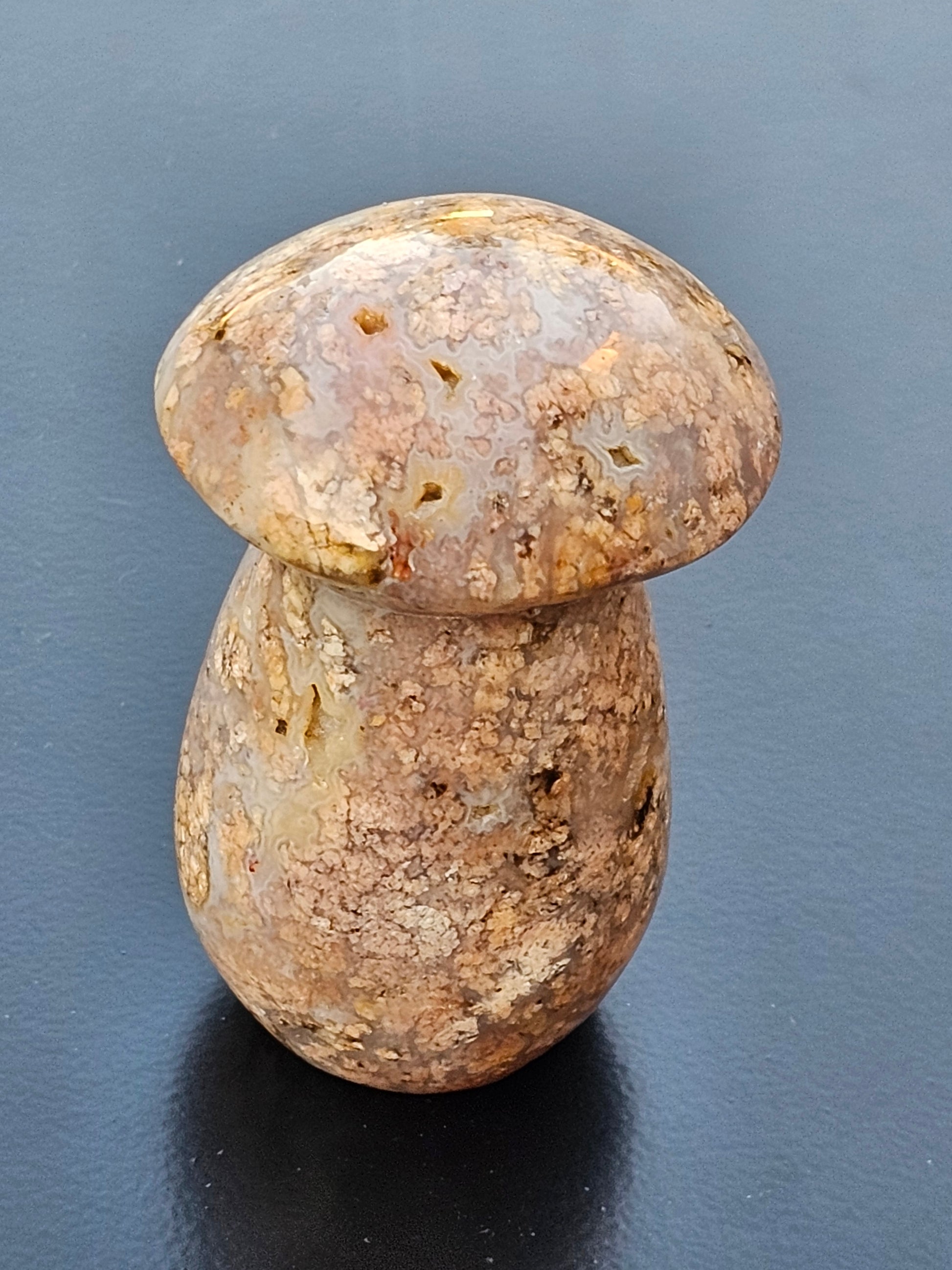 Flower Agate Crystal Mushroom