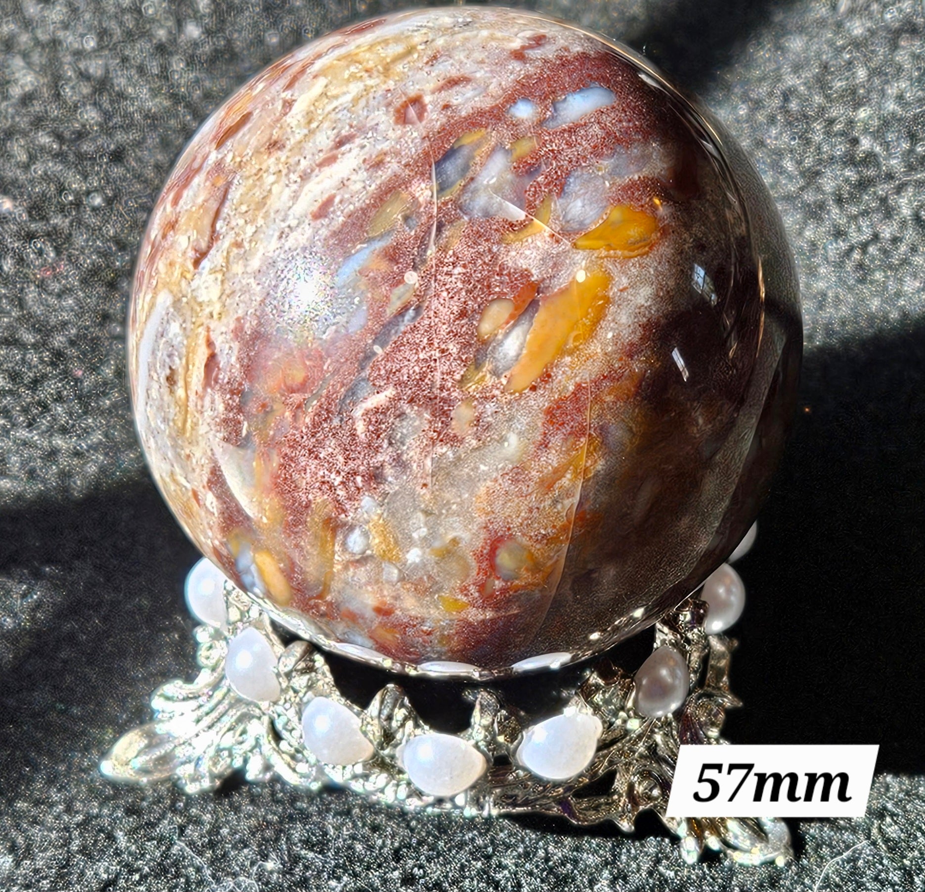 Ocean Jasper Crystal Sphere - Natural Stone