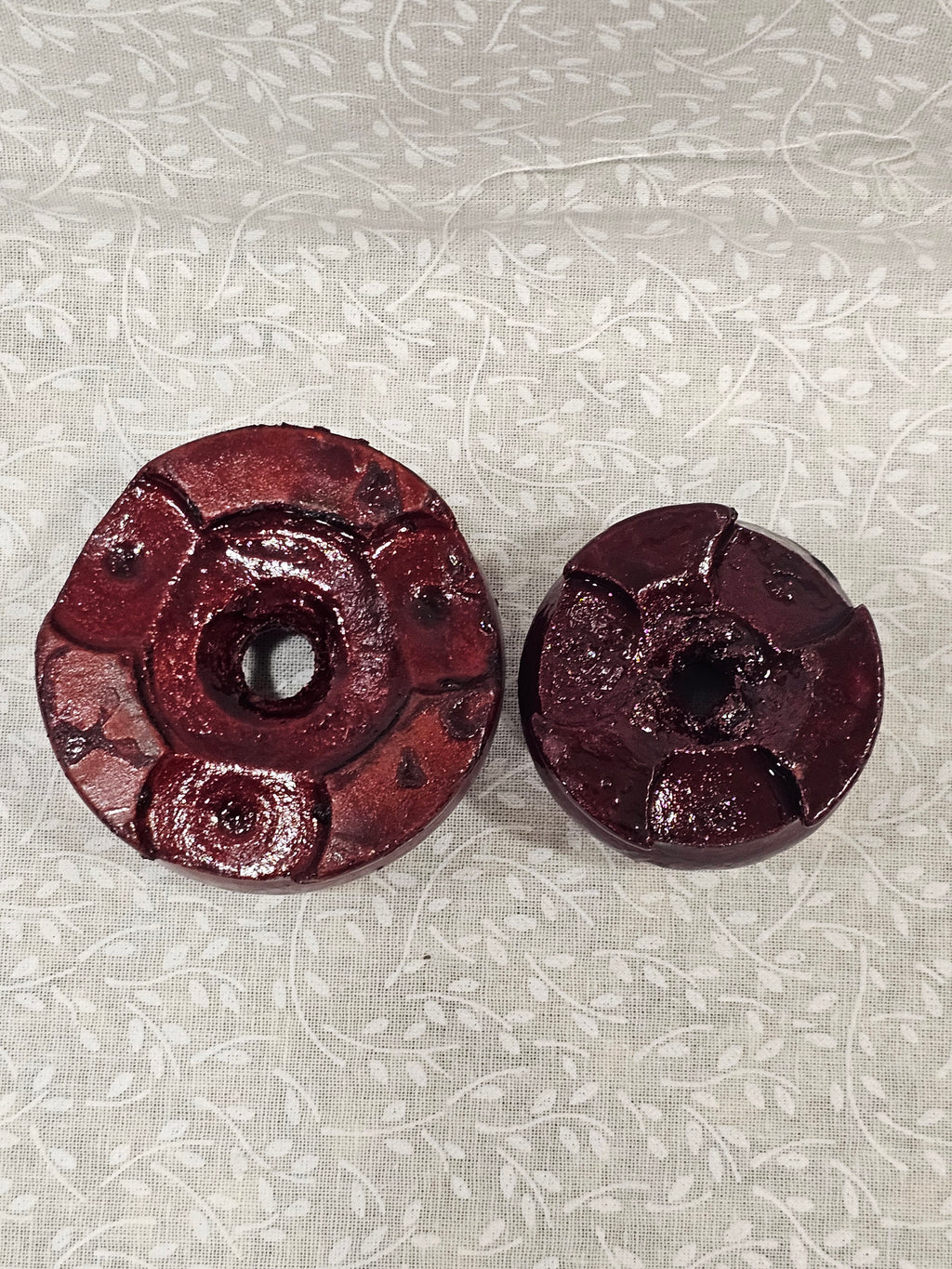 2 Wood Crystal Sphere Holders
