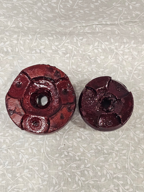 2 Wood Crystal Sphere Holders