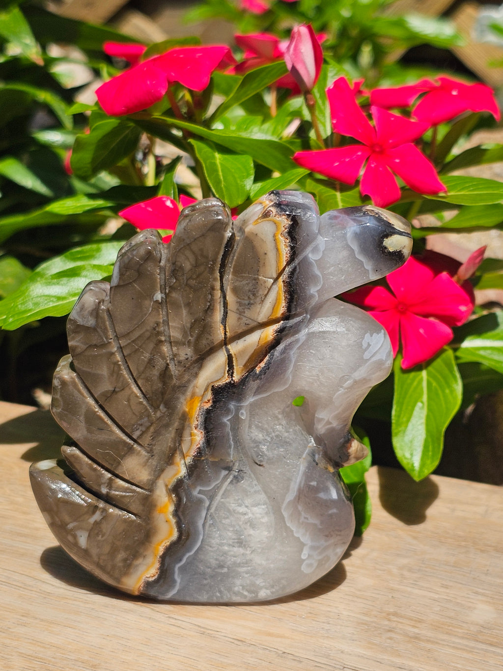 Volcano Agate Crystal Swan