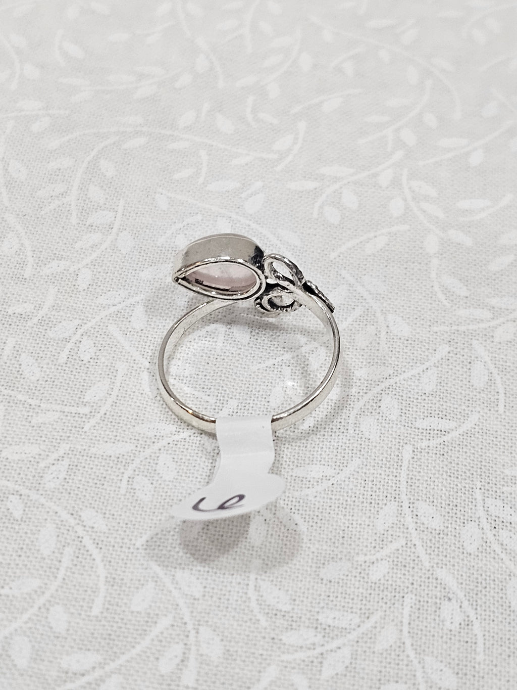 Sterling Silver Rose Quartz Gemstone Ring 6