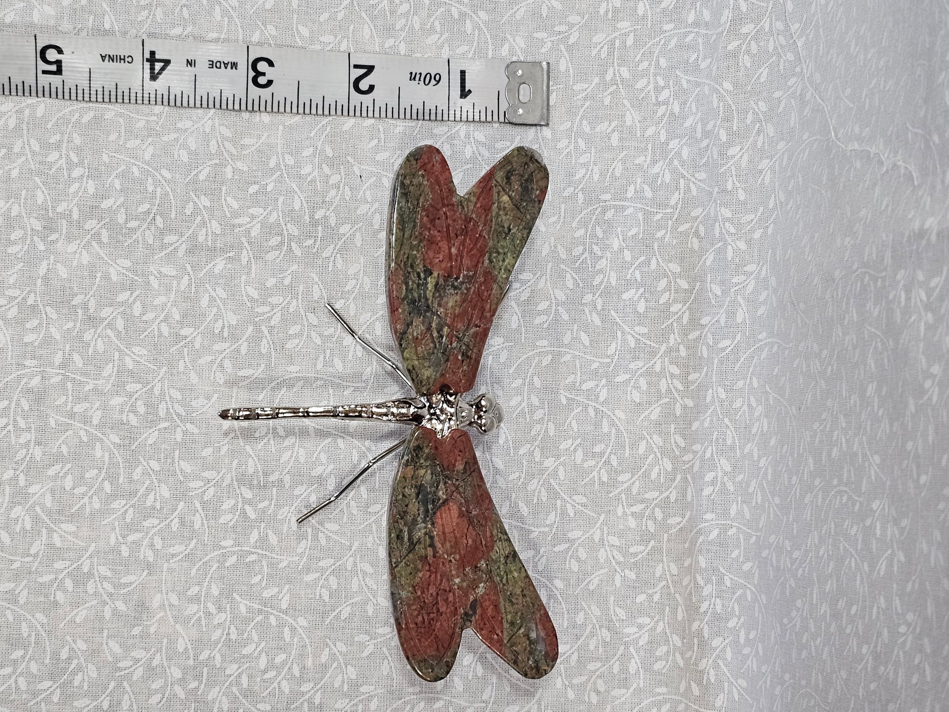Jasper Crystal Dragonfly 5.5 Inch