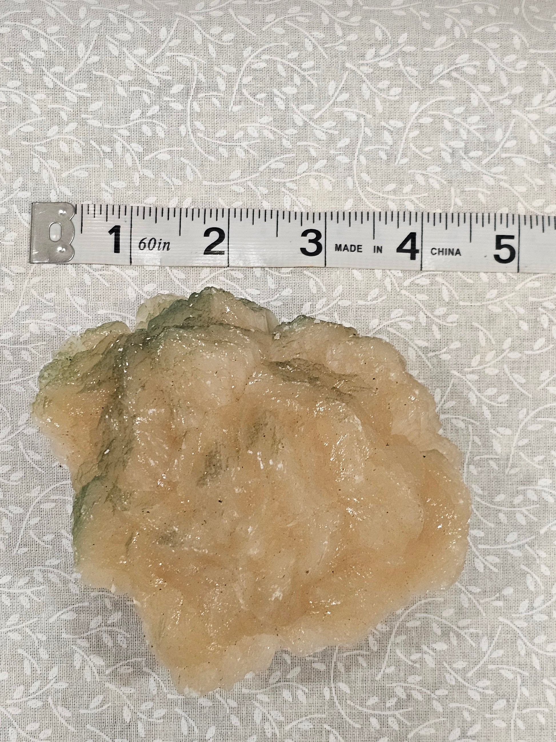 Stillbite with Green Apophyllite Raw Crystal Cluster