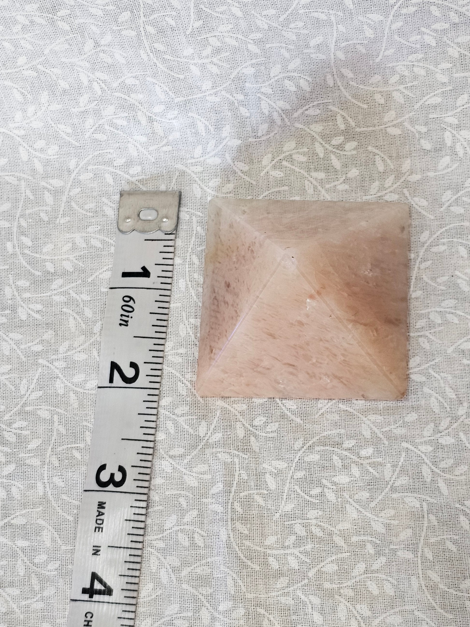 Rose Quartz Crystal Pyrimd