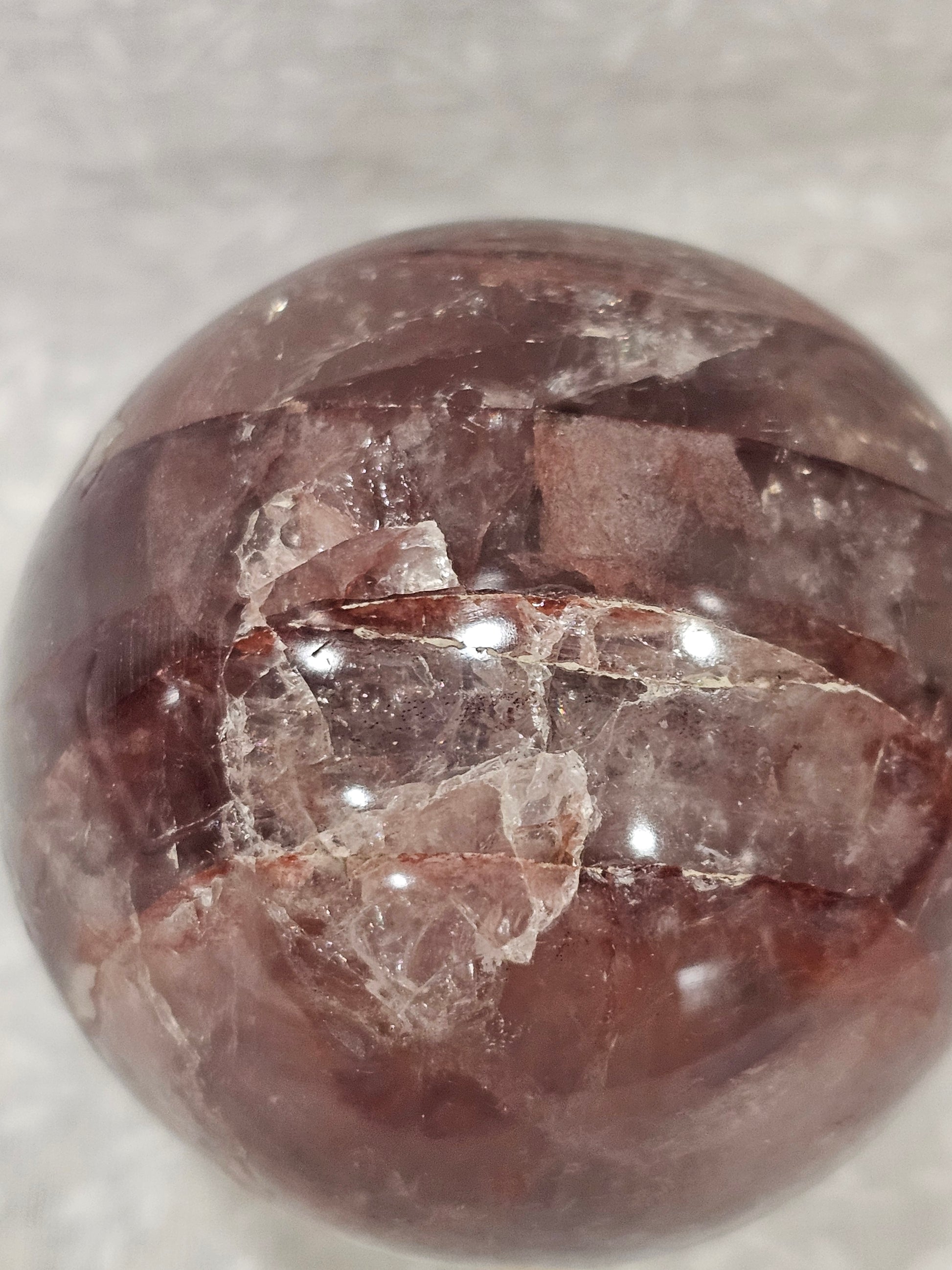 Fire Quartz Crystal Sphere