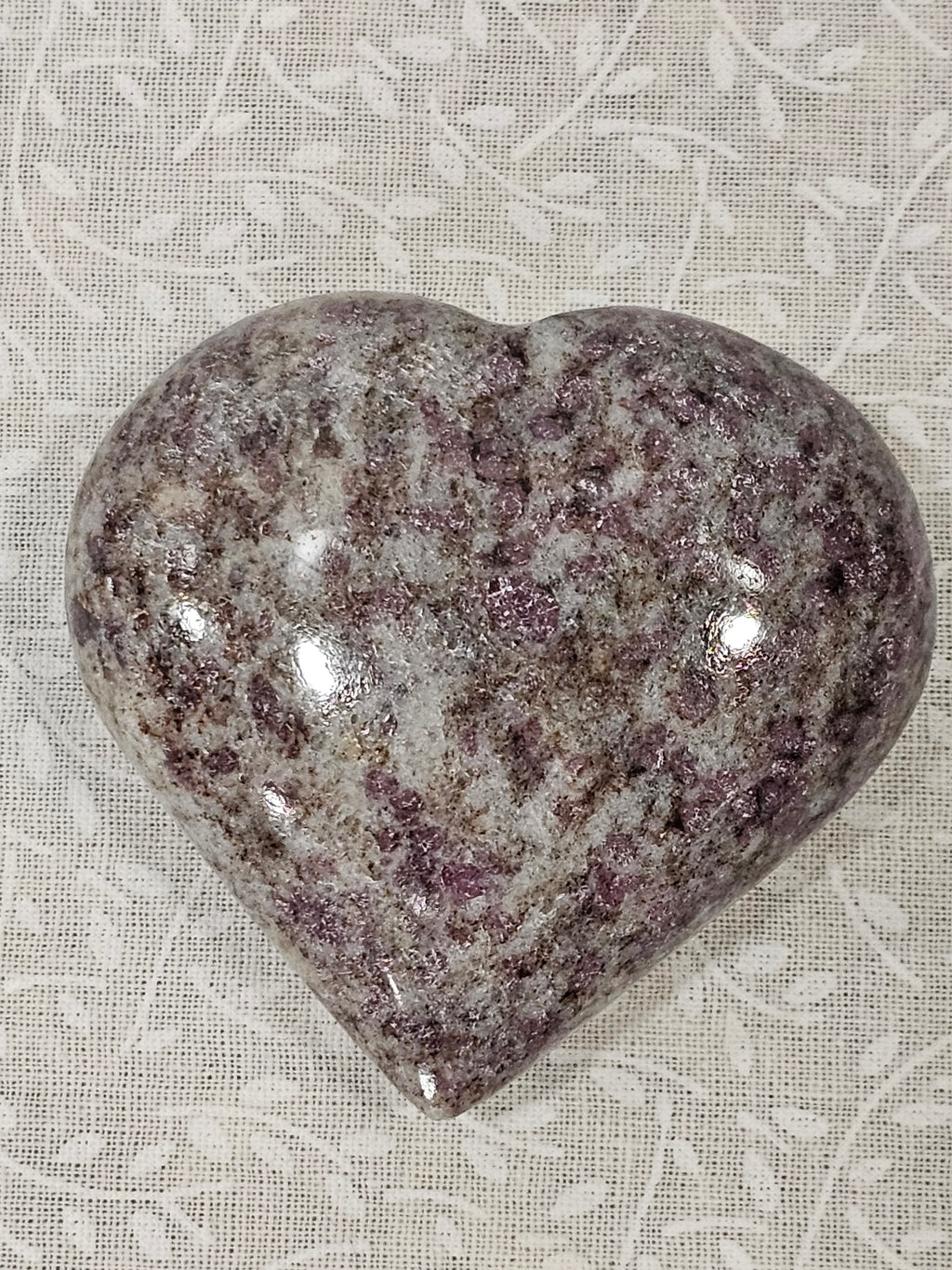 Ruby Feldspar Crystal Heart