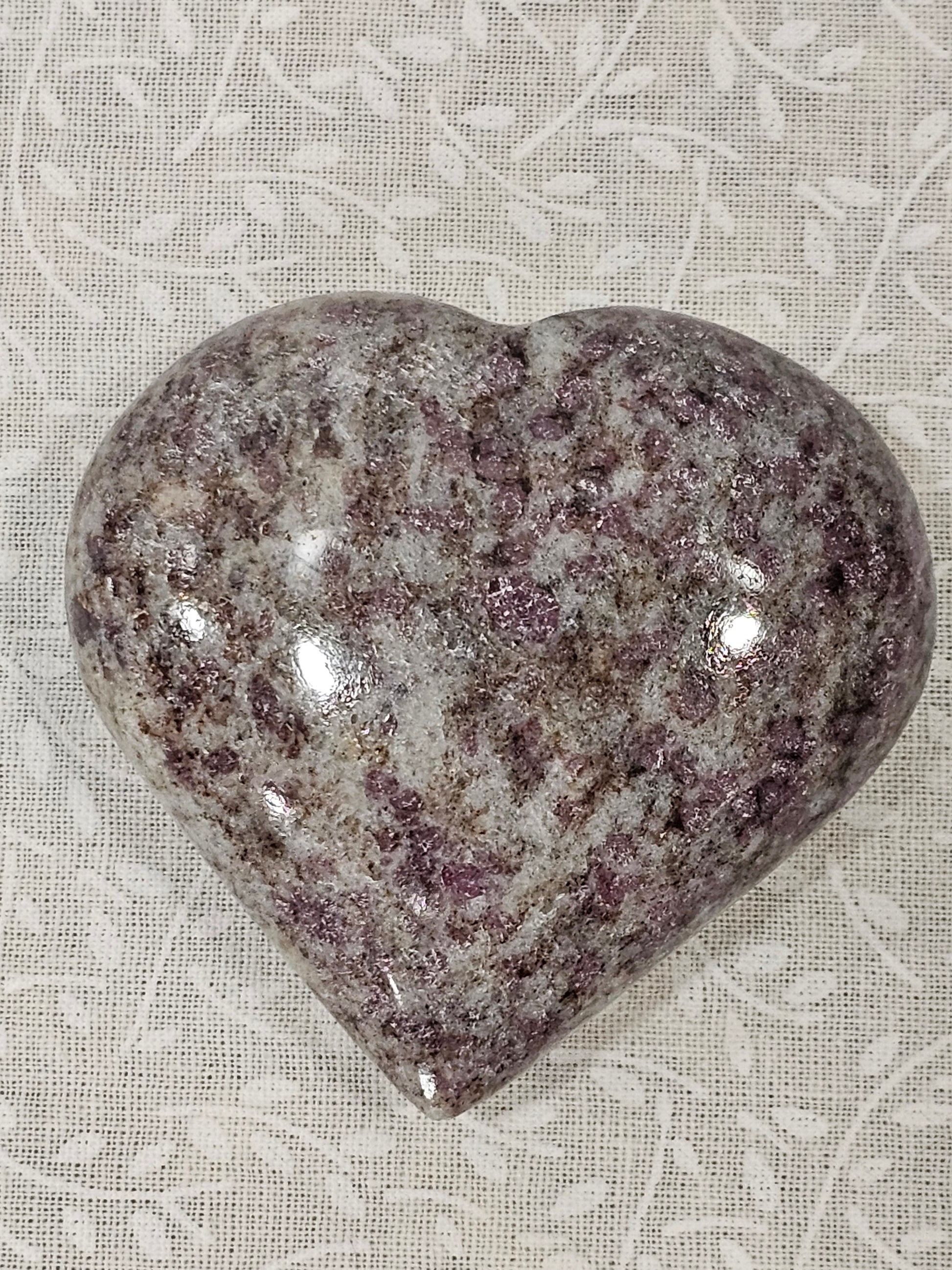 Ruby Feldspar Crystal Heart