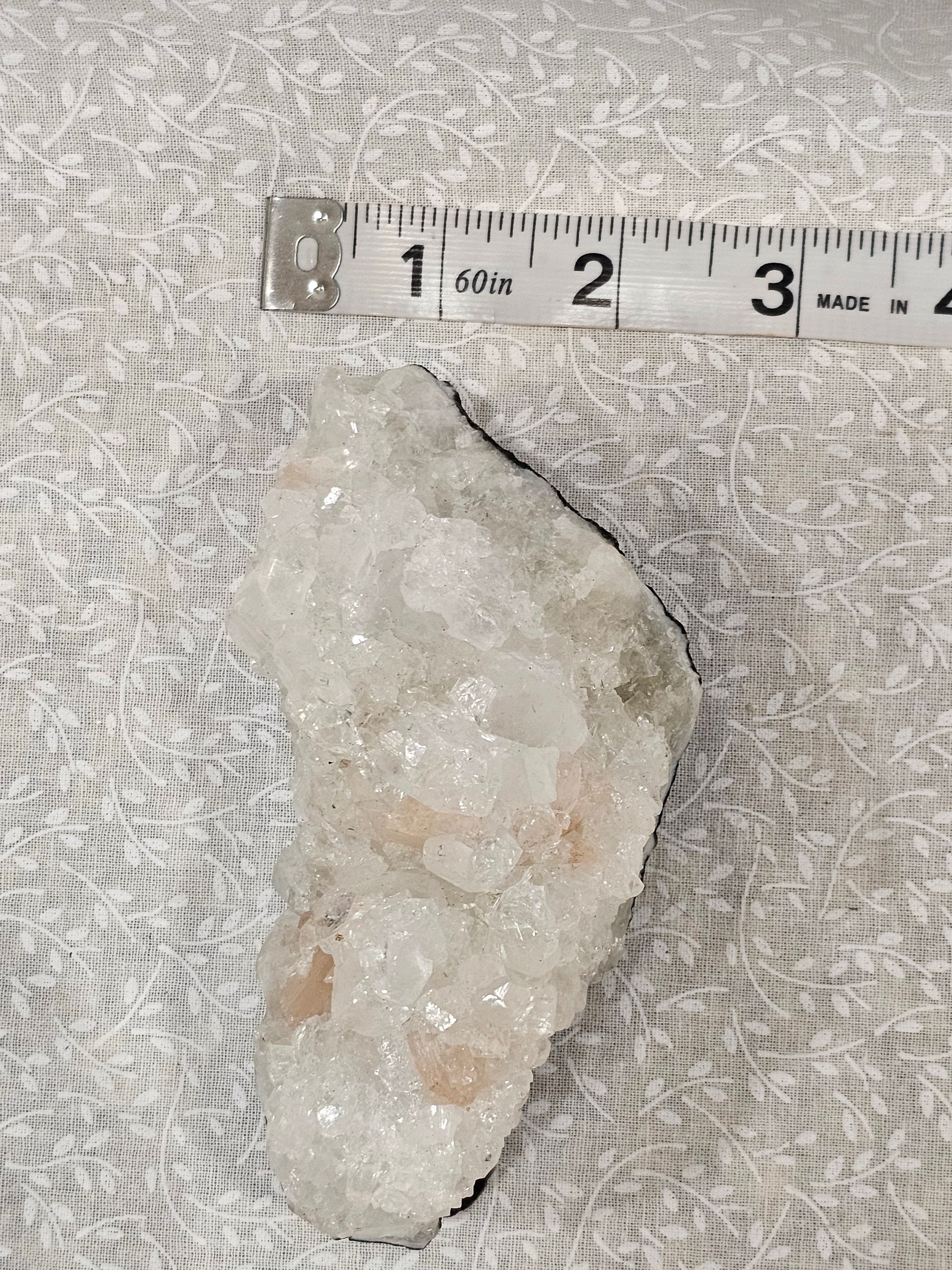 Apophyllite with Stillbite Raw Crystal Cluster