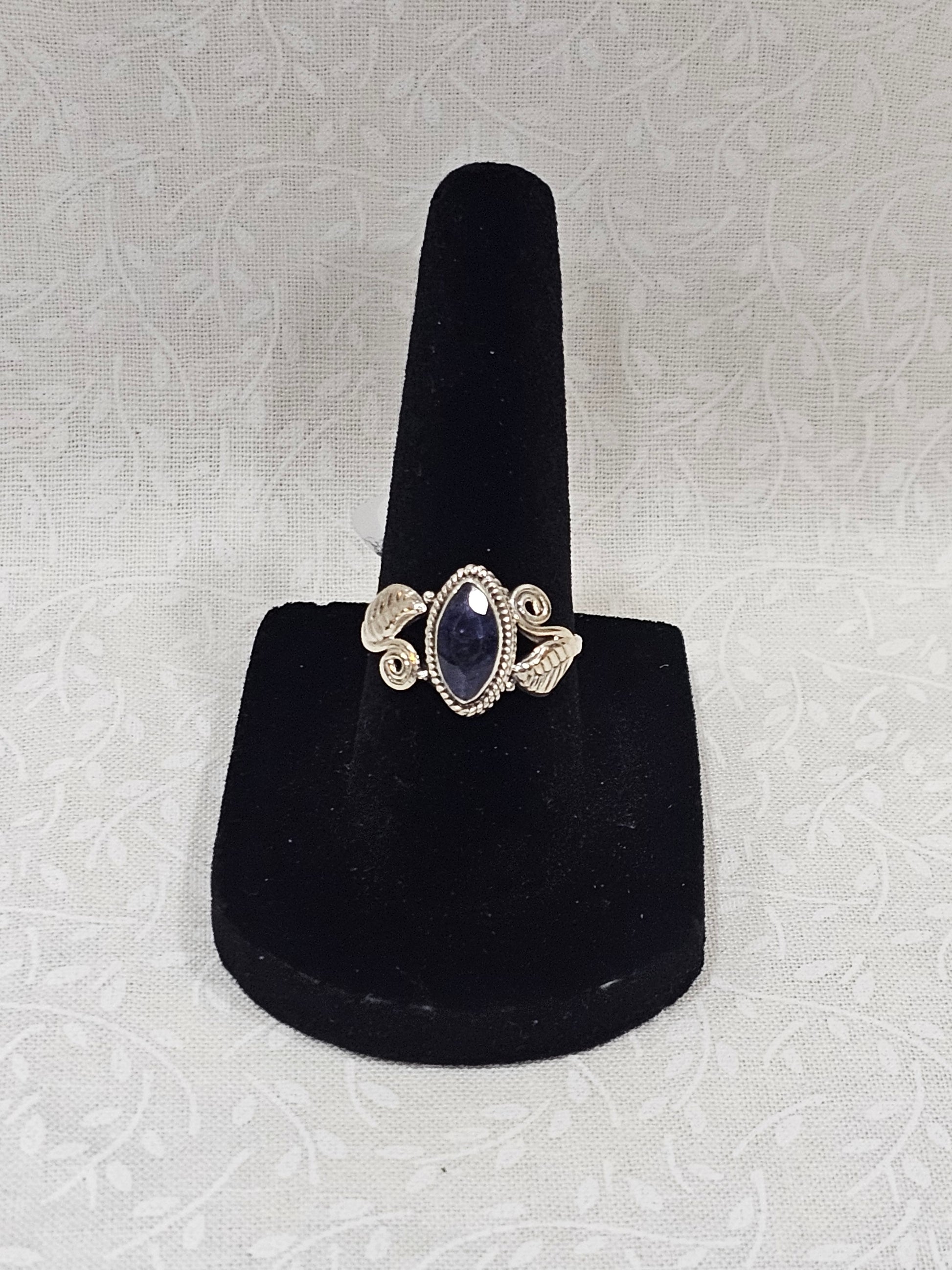 Sterling Silver Sapphire Gemstone Ring 6