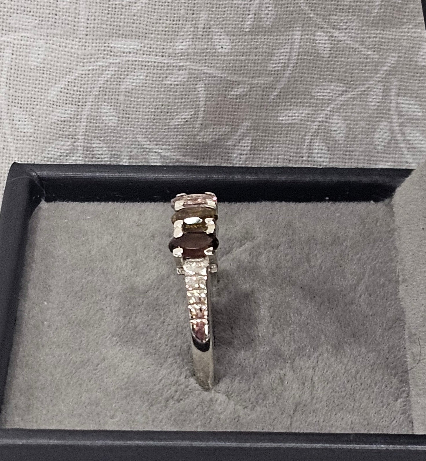 Sterling Silver Tourmaline Gemstone Ring - Size 8