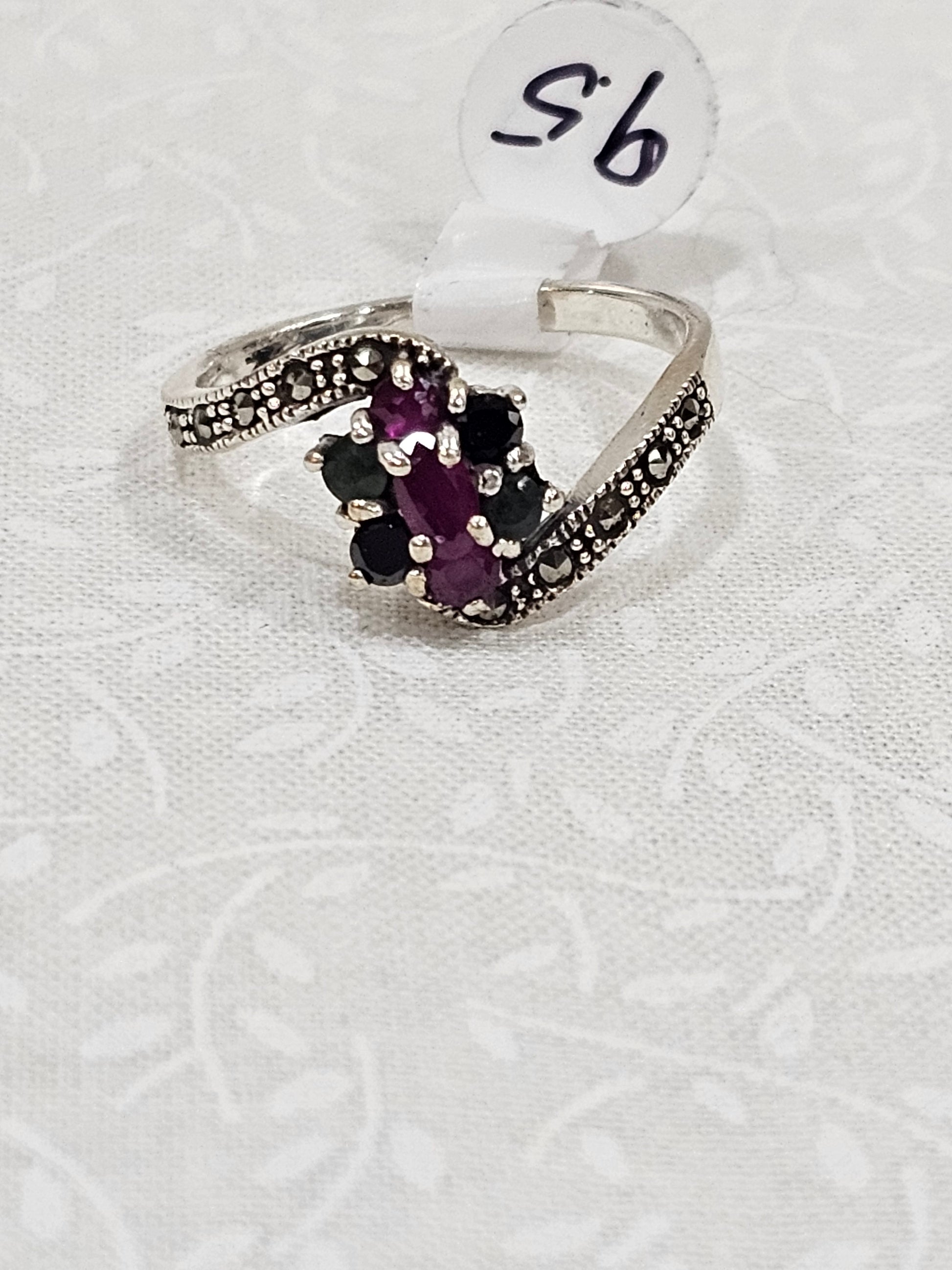 Sterling Silver Ruby Gemstone Ring 9.5