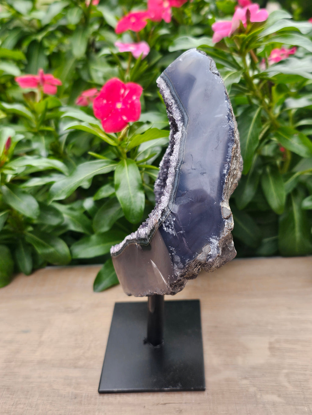 Black Amethyst Raw Crystal On Stand