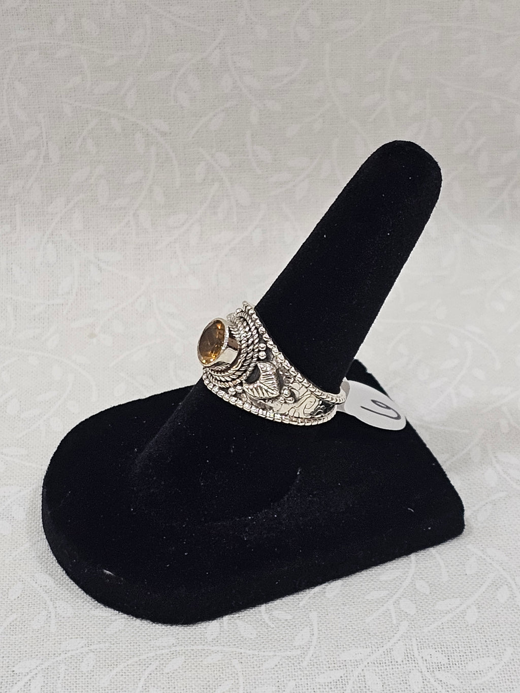 Sterling Silver Citrine Gemstone Ring 6