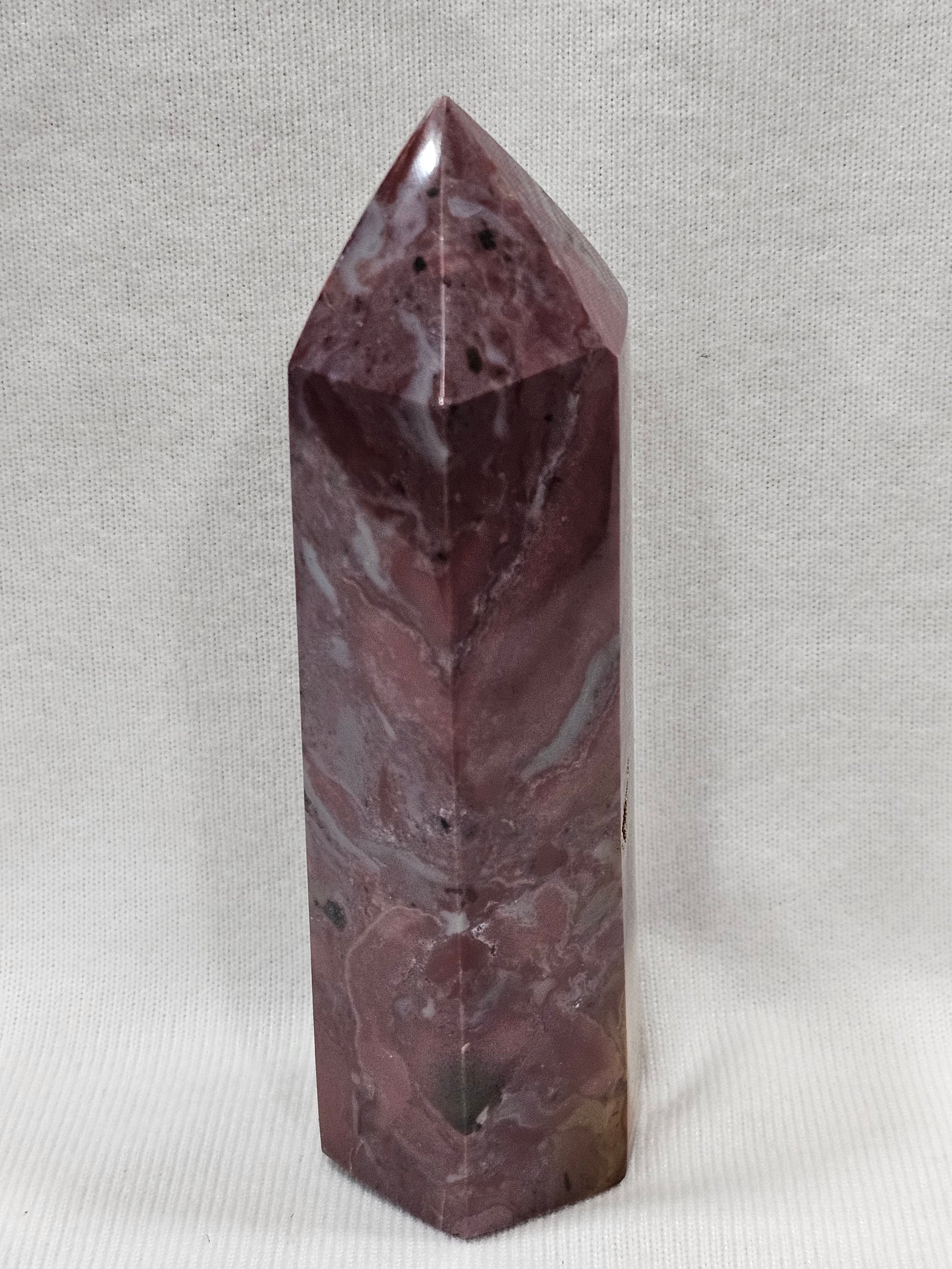 Ocean Jasper Crystal Tower - Natural Polished Stone Point