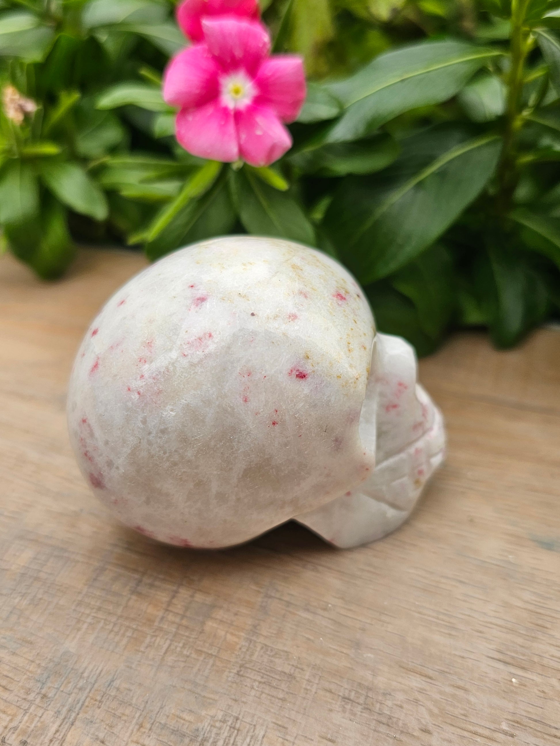 Cinnabar Crystal Skull Carving - 2.7" Hand-Carved Gemstone Figurine