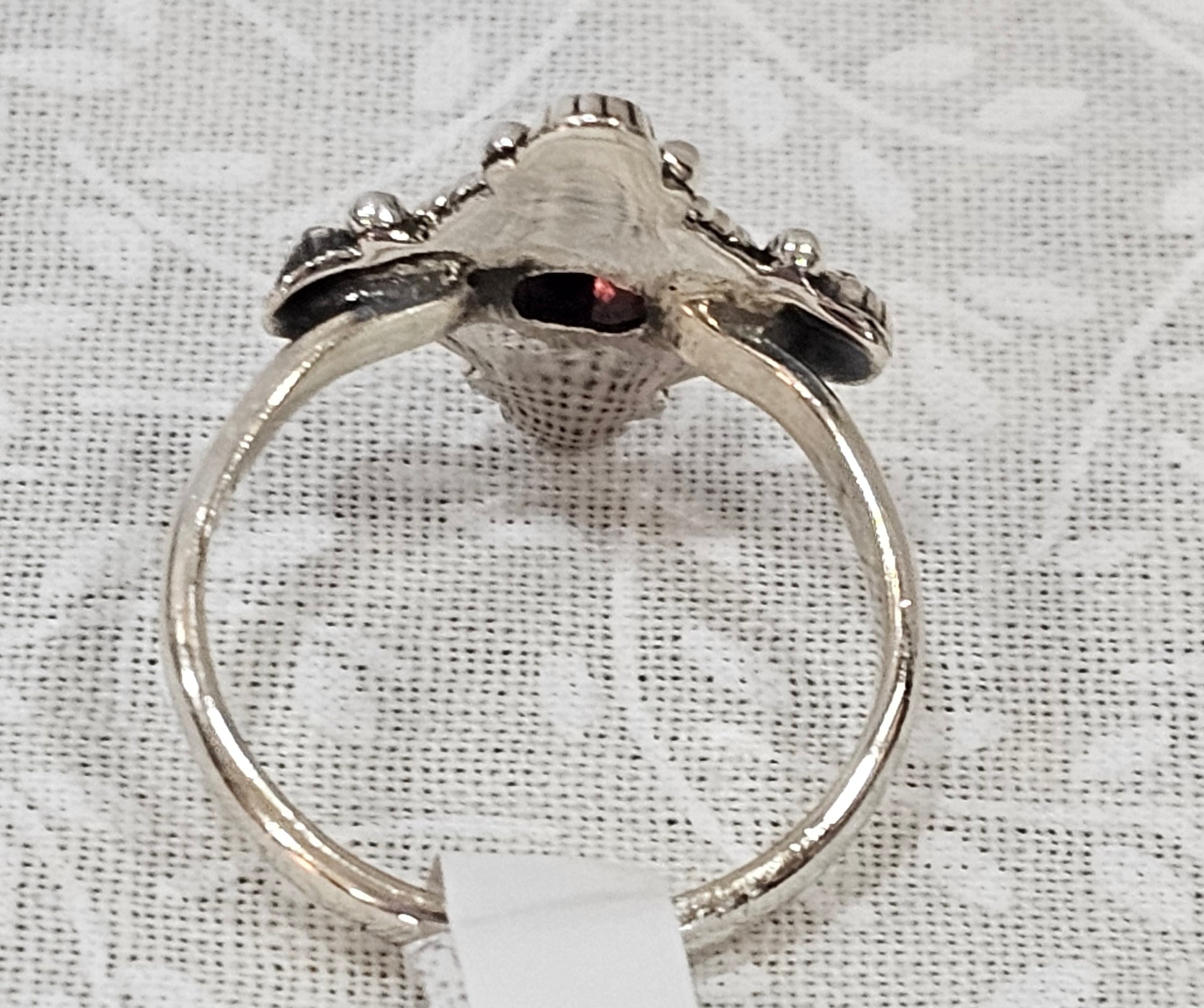 Sterling Silver Garnet Gemstone Ring 7
