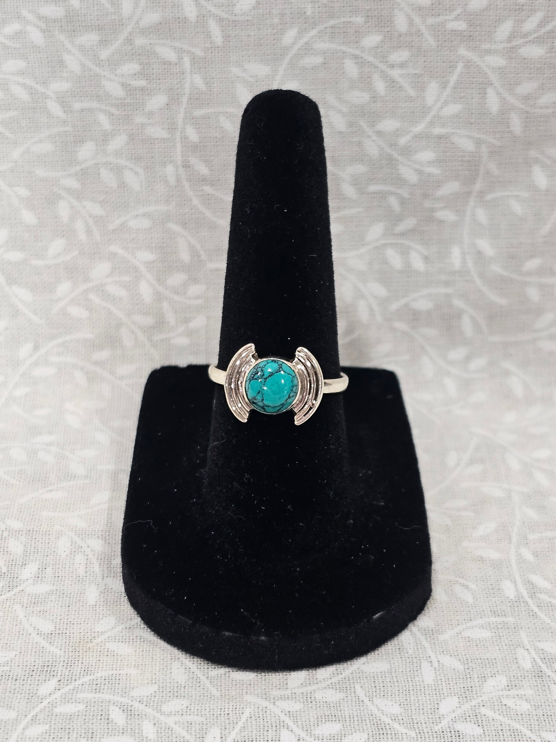 Sterling Silver Turquoise Gemstone Ring 7