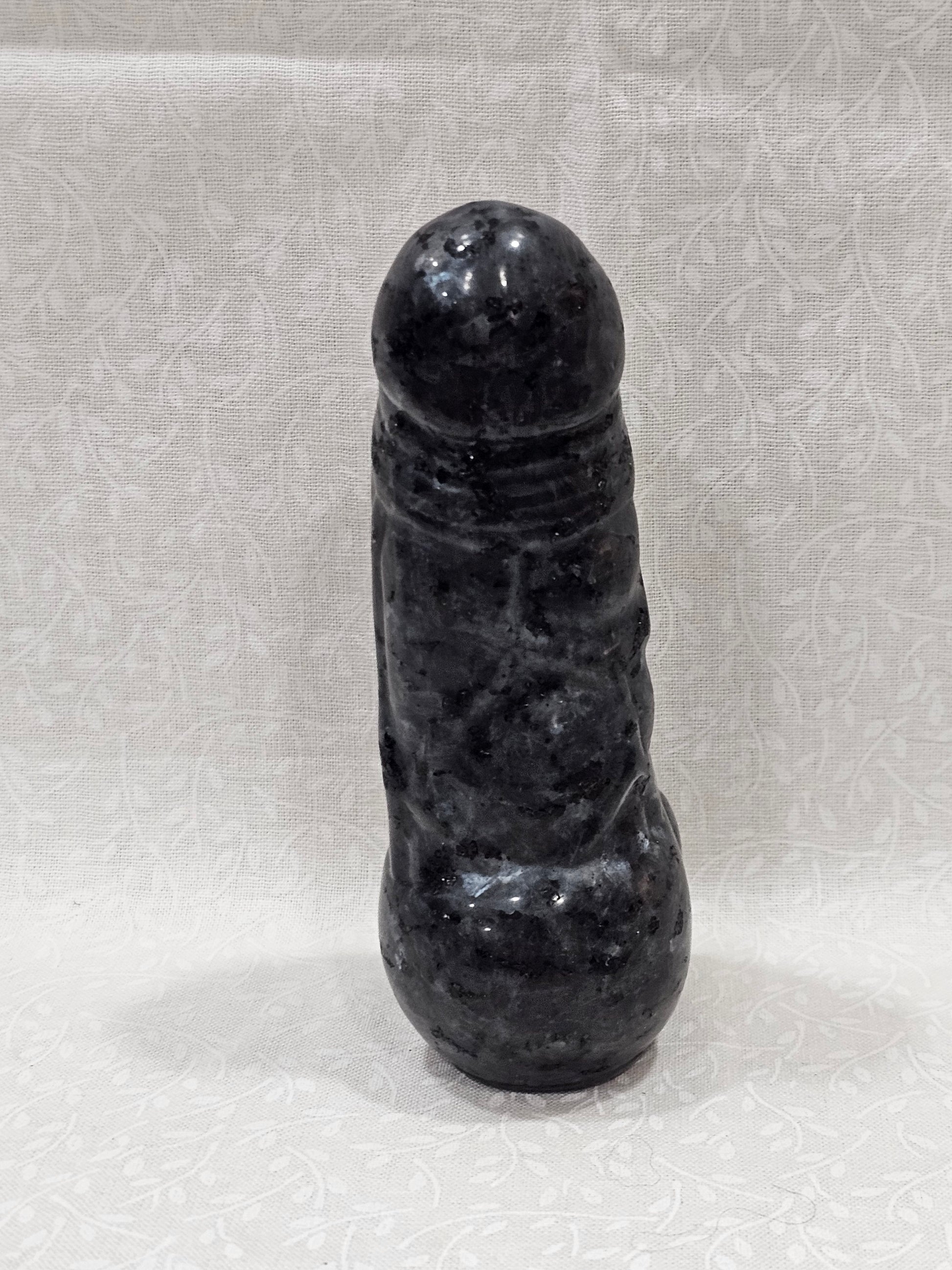 Larvikite Crystal Skull Peen 4" Tall