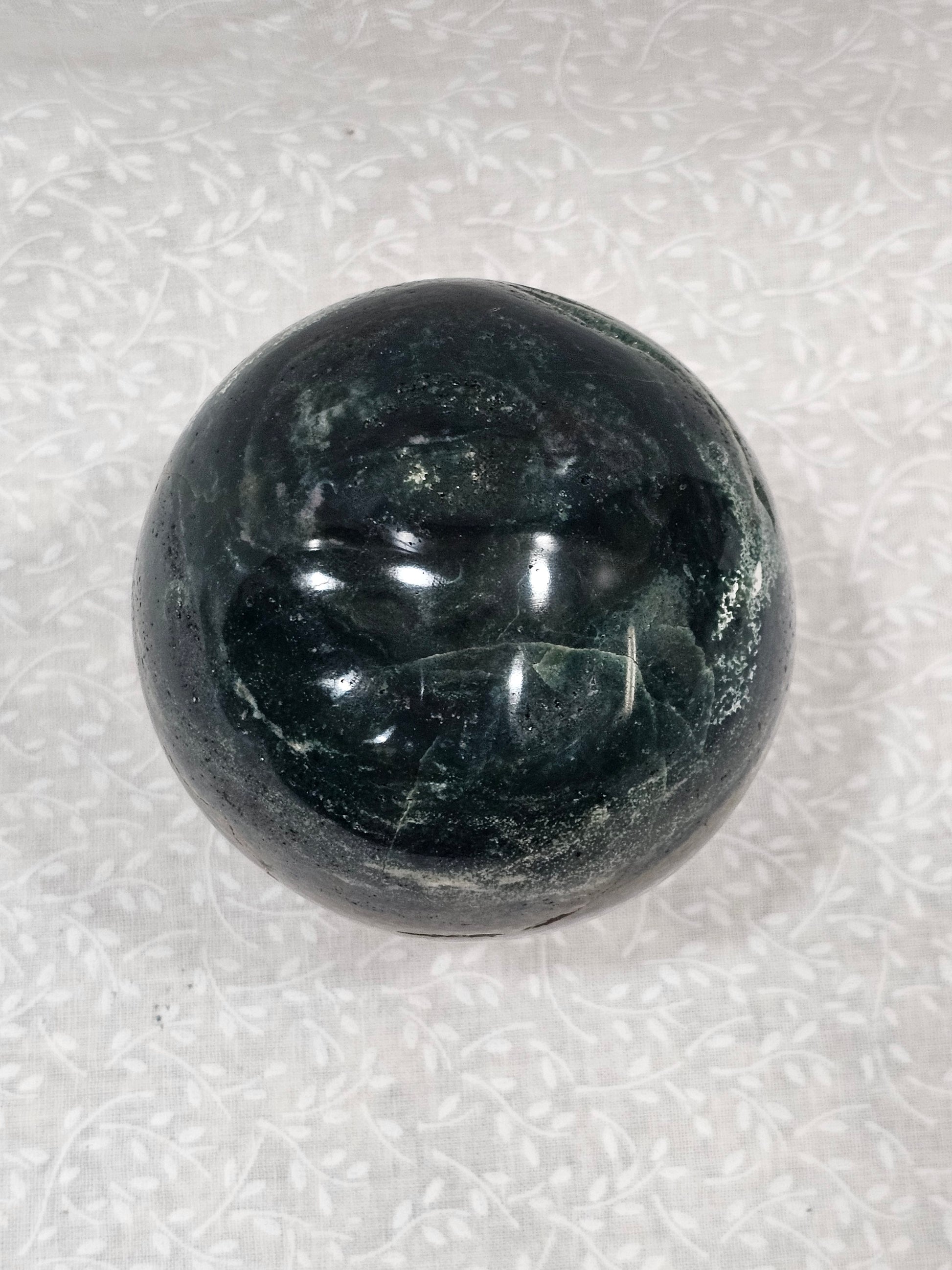 Moss Agate Crystal Sphere