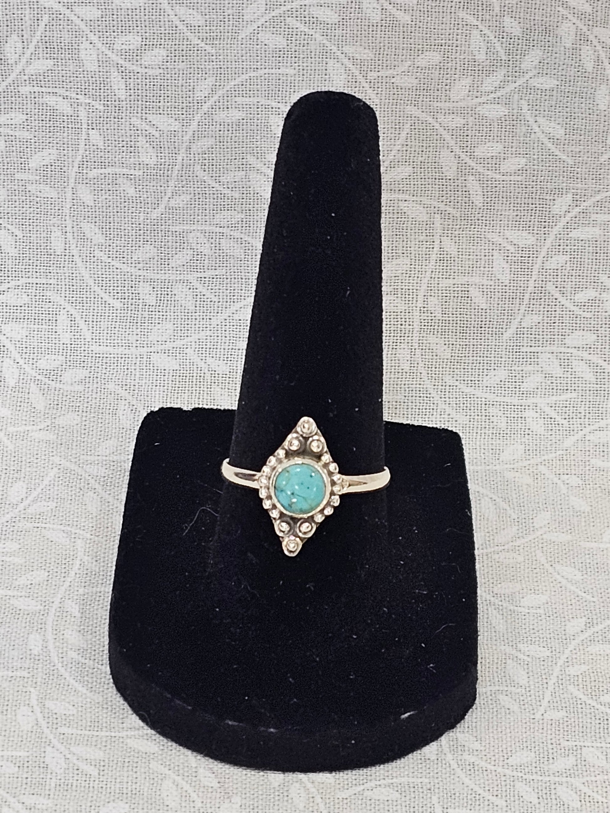 Sterling Silver Turquoise Gemstone Ring 7