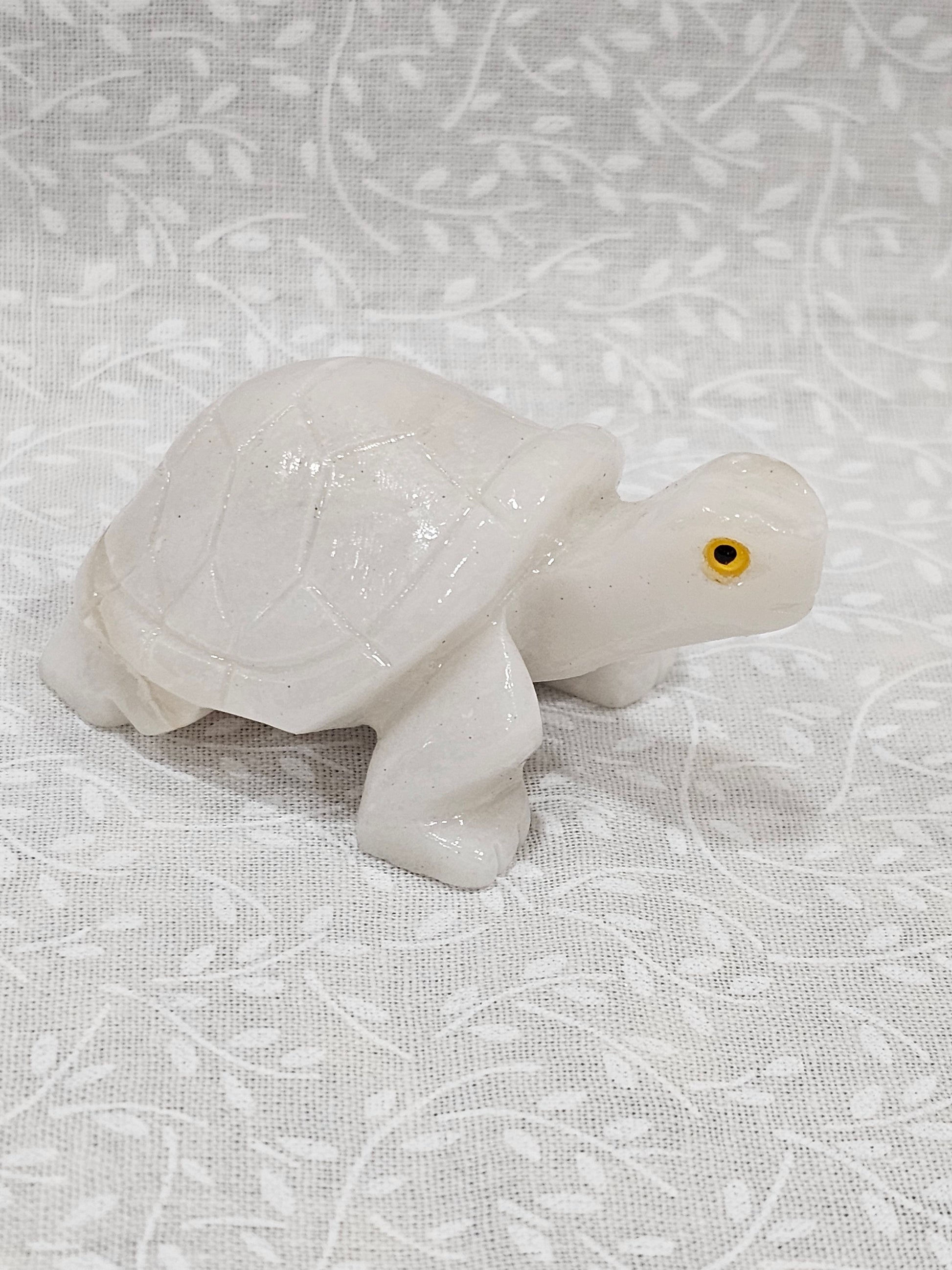 White Onyx Crystal Turtle