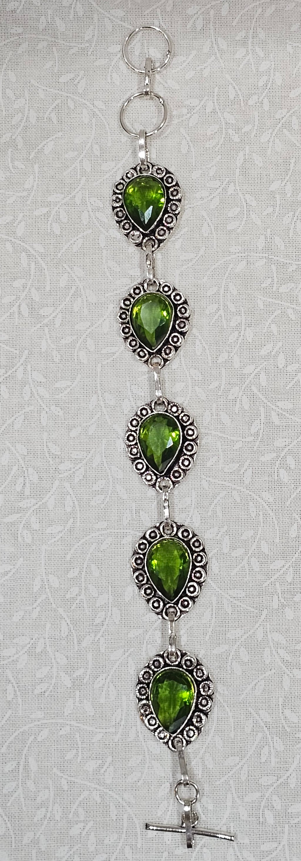 Sterling Silver Peridot Gemstone Bracelet