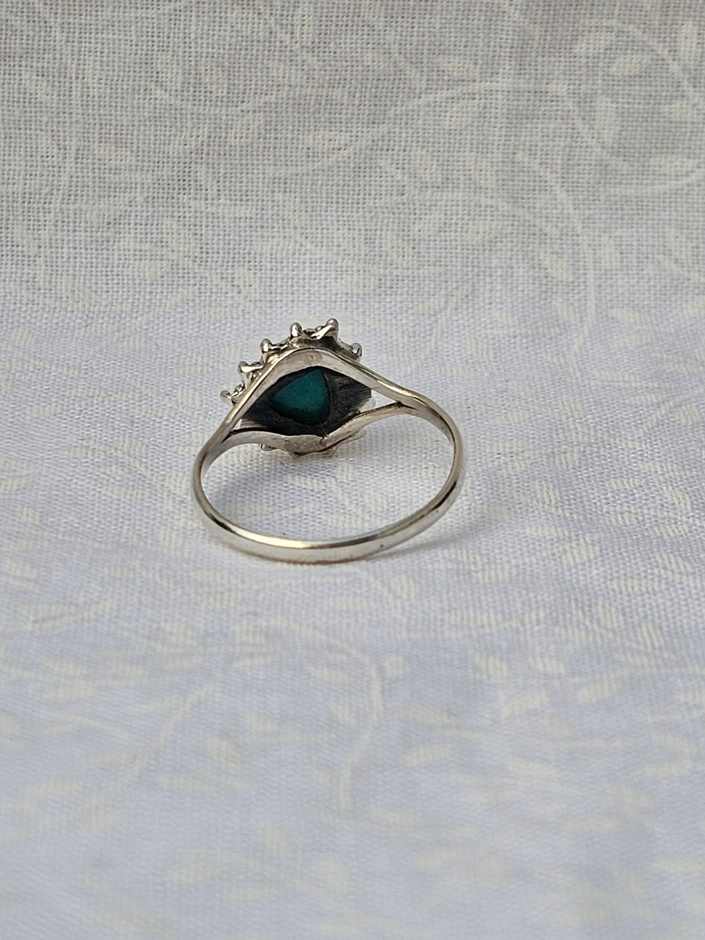 Sterling Silver Turquoise Ring Sacred Stone - Size 8