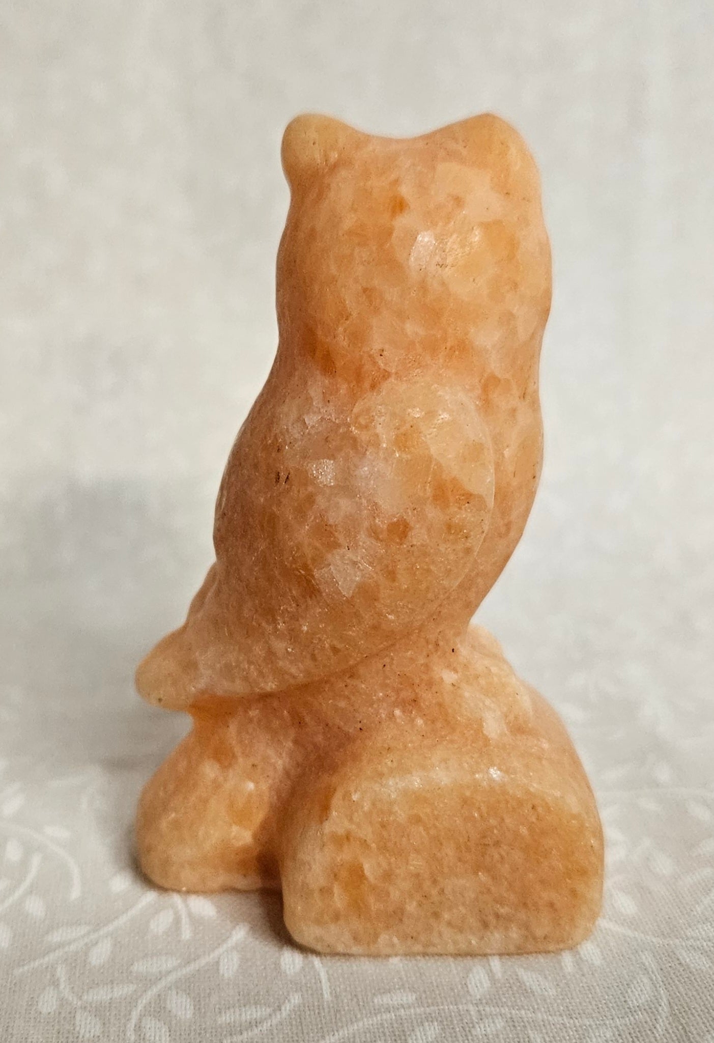 Orange Calcite Crystal Owl