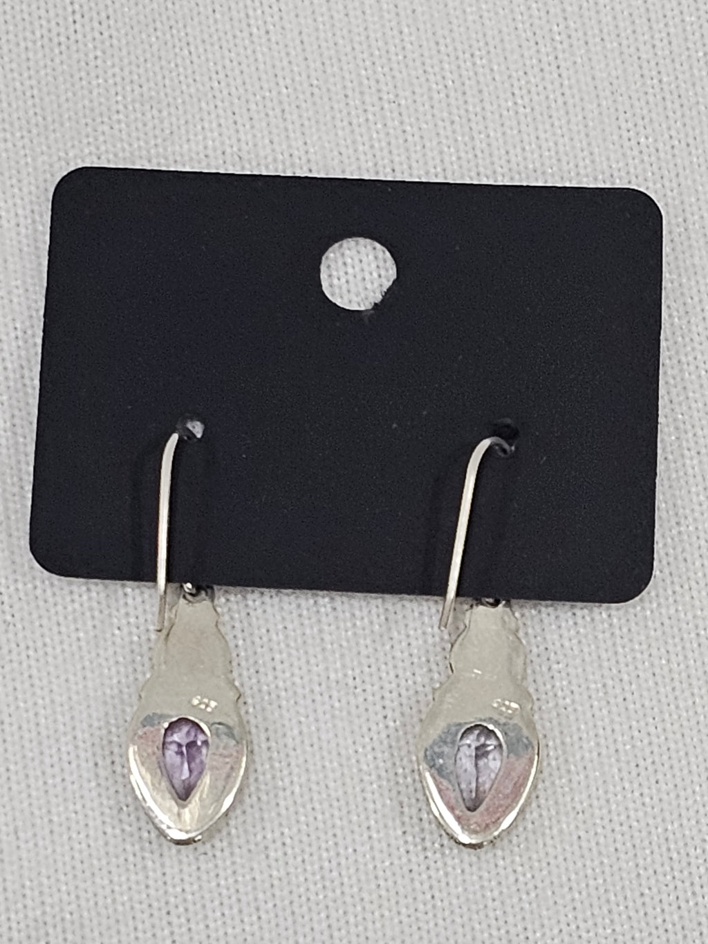 Natural Amethyst Earrings - Sterling Silver Crystal Gemstone Jewelry