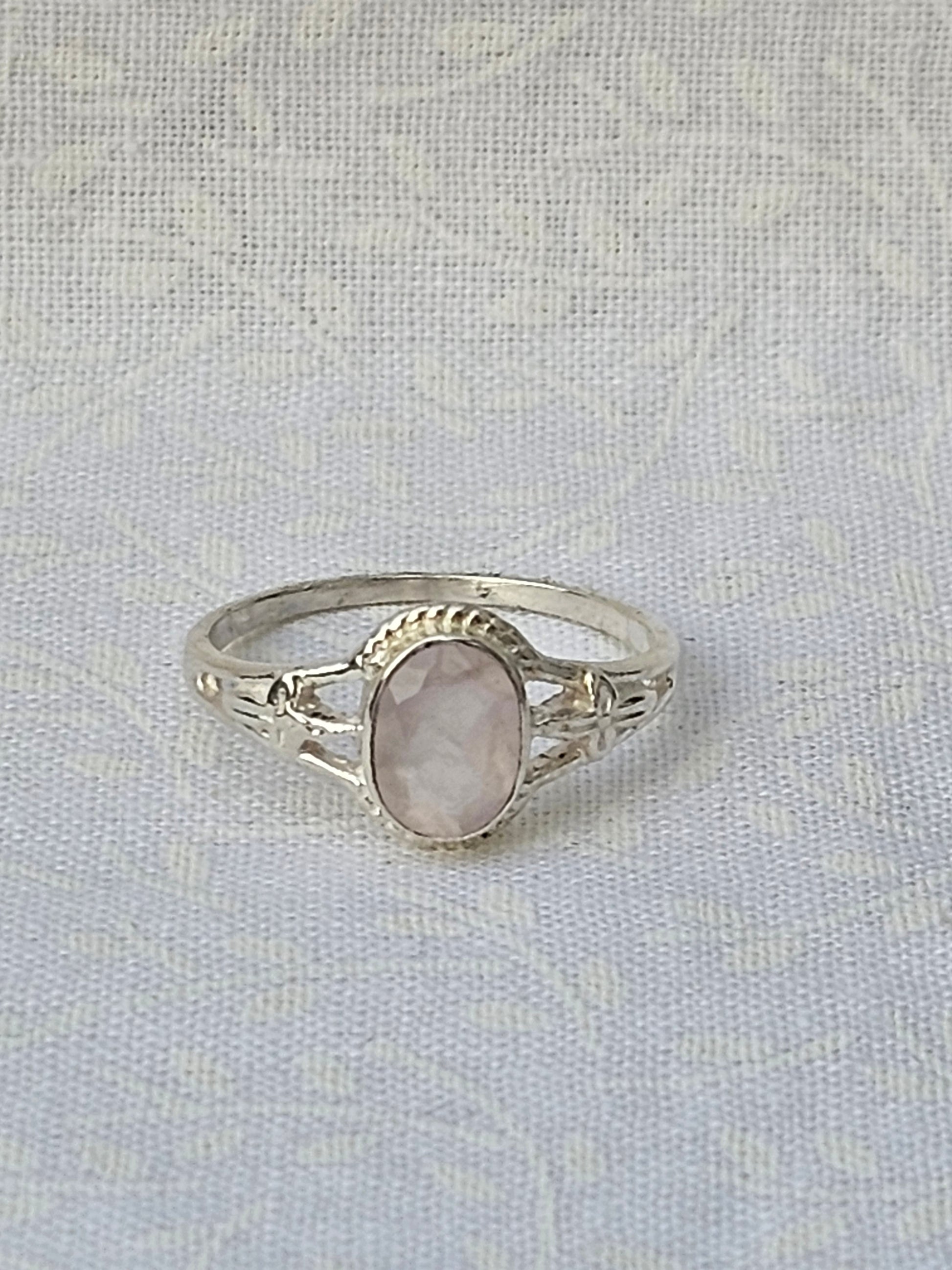 Sterling Silver Moonstone Gemstone Ring New Beginnings - Size 8